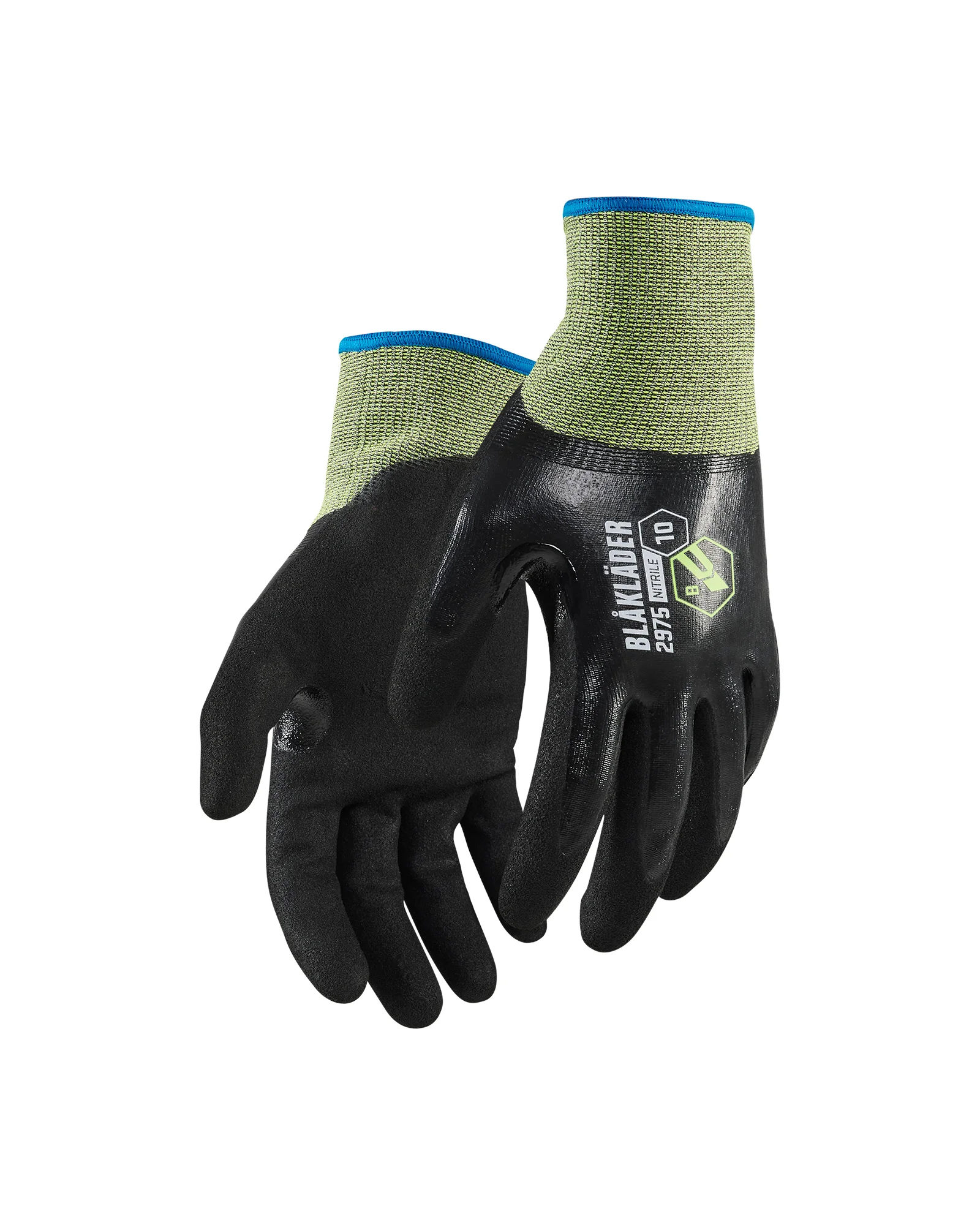 Lot de 6 paires - Gants de protection en nitrile résistants à la coupure B 2975 - Noir image