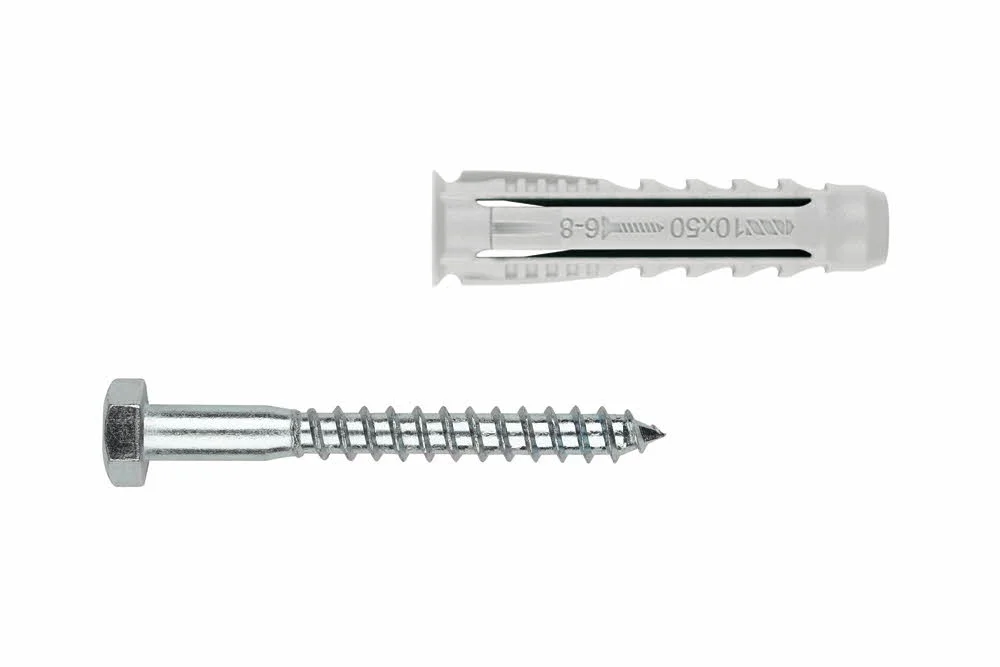 Lot de Chevilles nylon quadruple expansion tout materiaux - Vis à bois zingué image