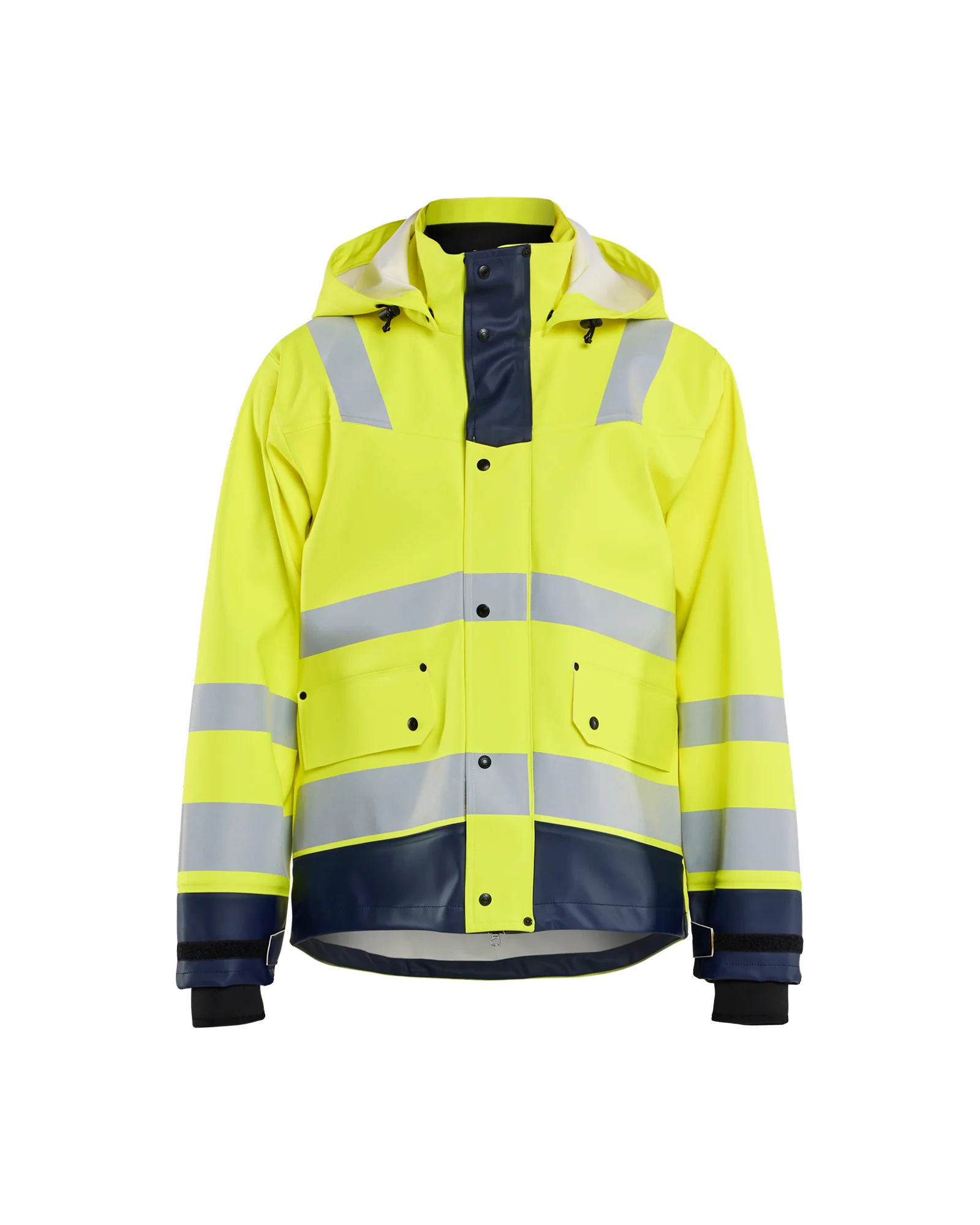 Veste de pluie haute visibilité niveau 3 4327 - Jaune fluo/Marine image