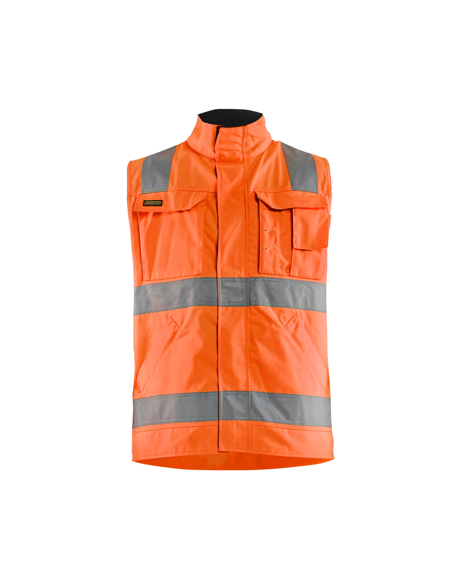 Gilet de travail sans manches haute visibilité 8505 - Orange fluo/Marine image