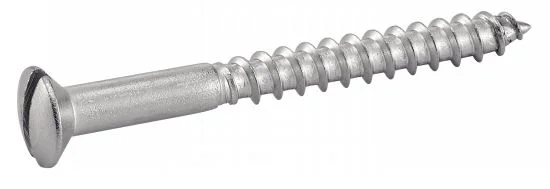 Vis à bois tête fraisée bombée fendue - Inox A2 image