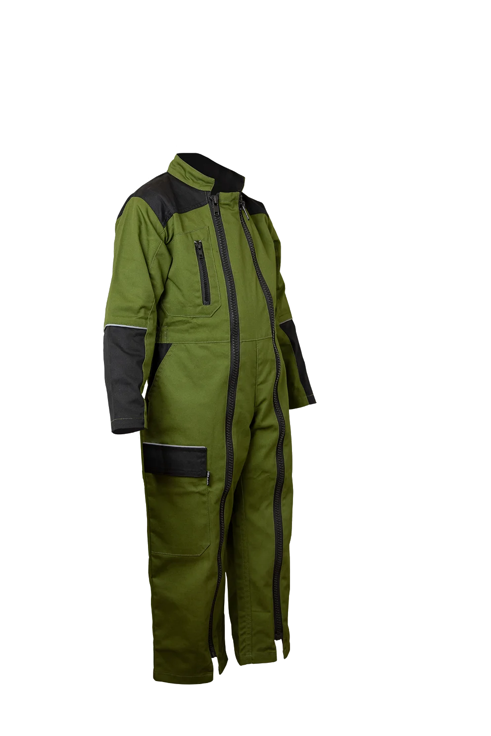 Combinaison de travail ENFANT ZEPHYR - VERT MOUSSE/NOIR image