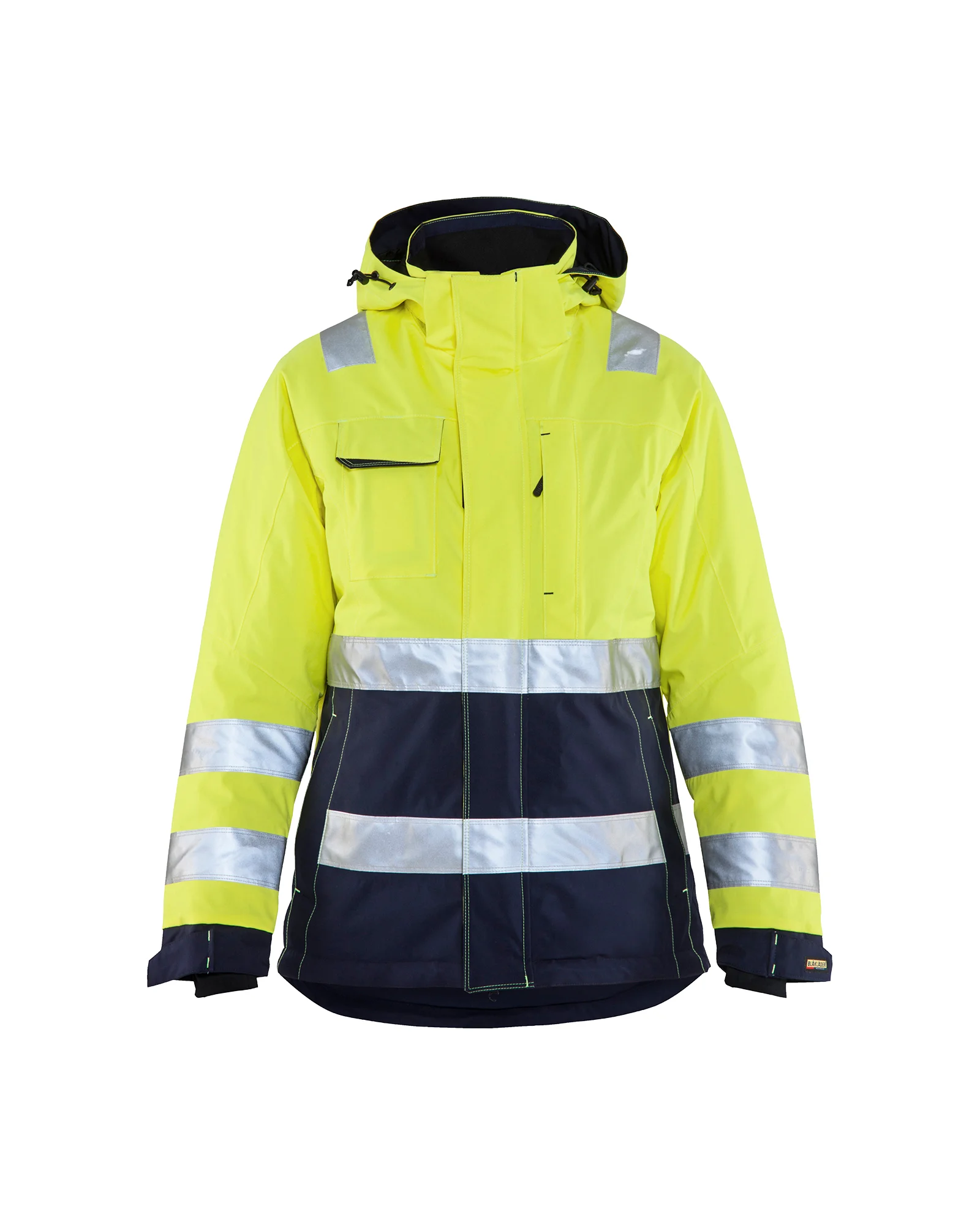 Veste de travail doublée haute visibilité femme 4872 - Jaune fluo/Marine image