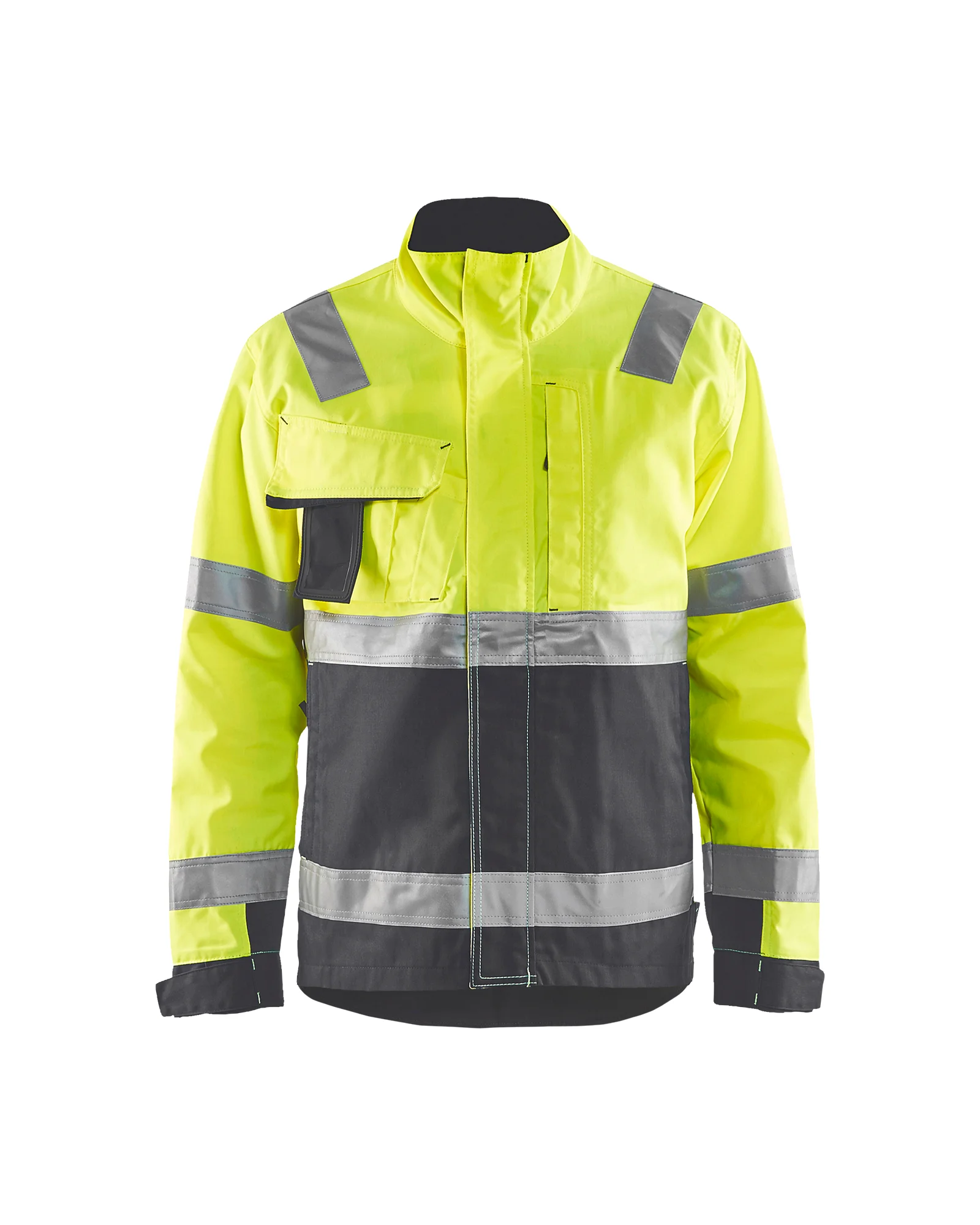 Veste de travail haute visibilité 4064 - Jaune fluo/Gris moyen image