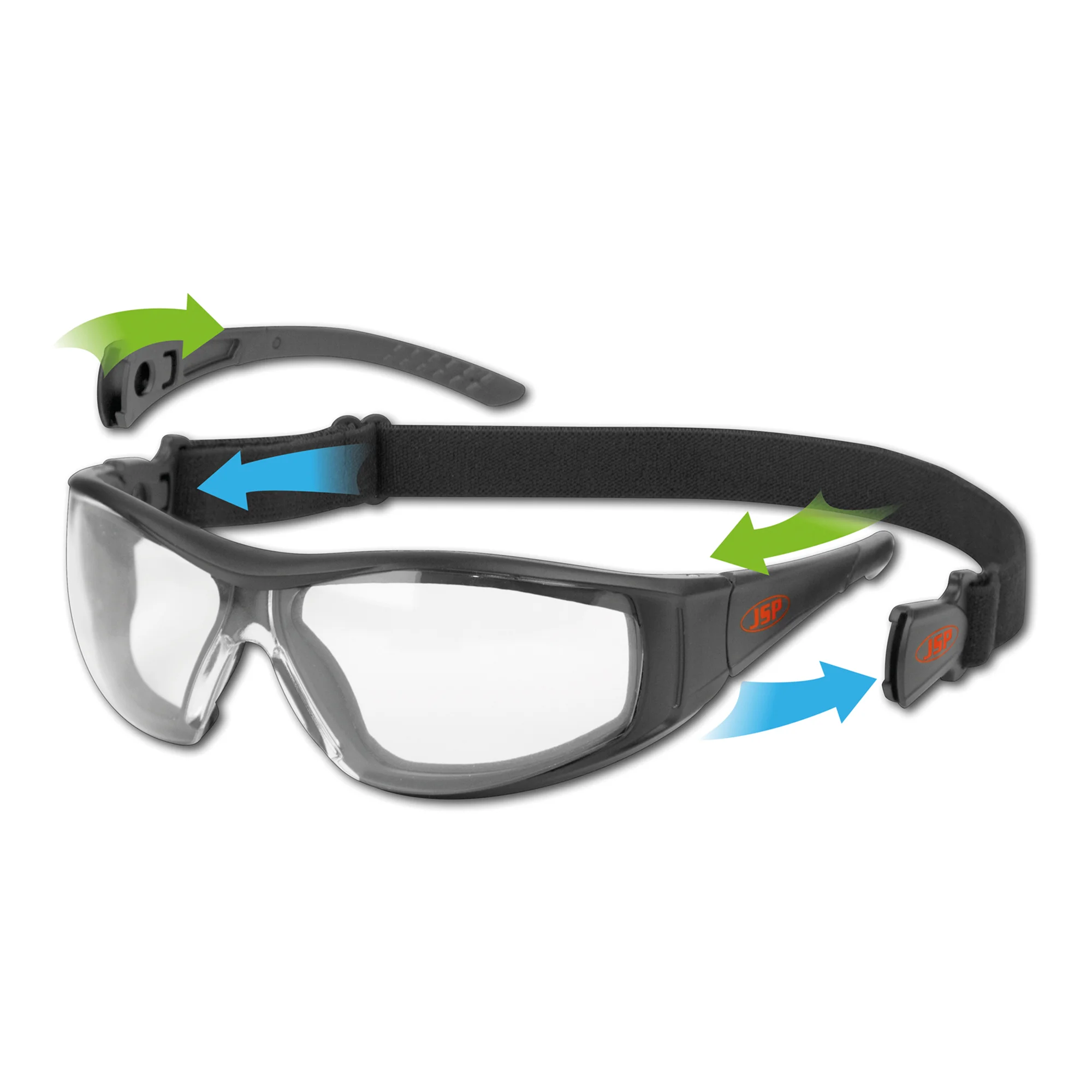 Lunette de sécurité anti-buée anti-rayures Stealth™ Hybrid avec bandeau image