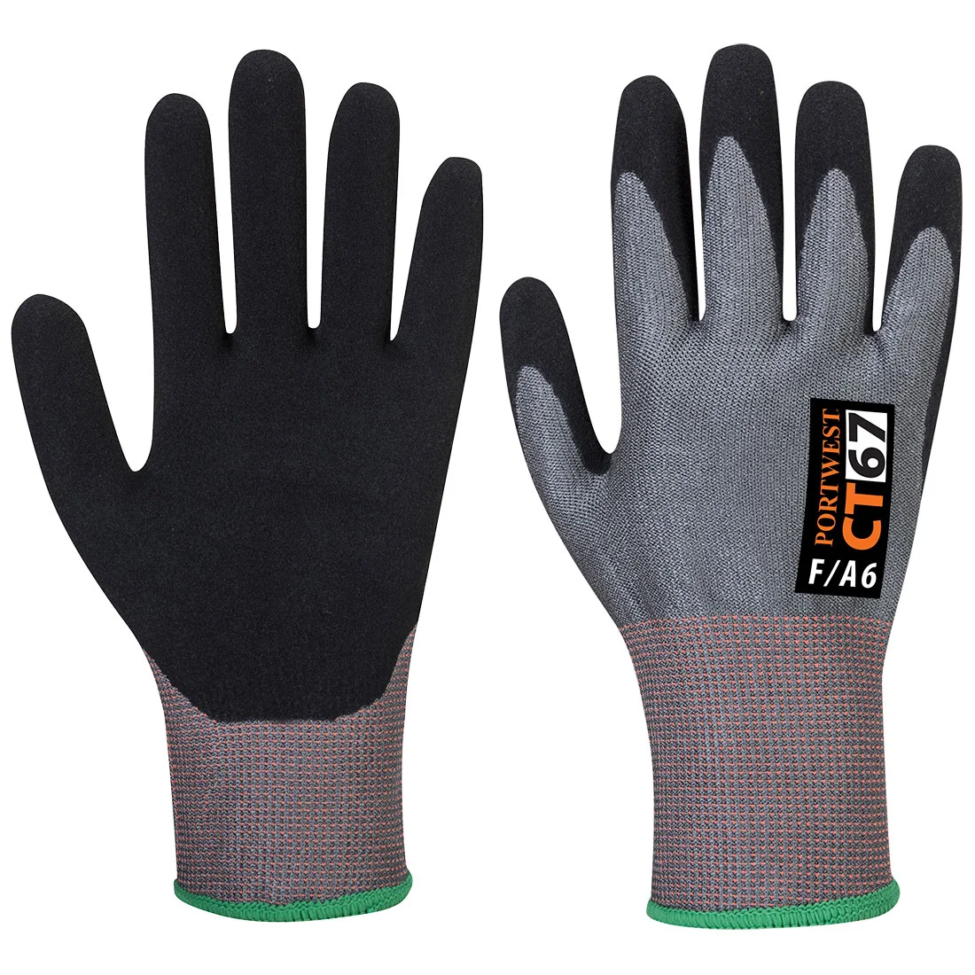 Gant CT anti coupures Mousse Nitrile F13 Gris/Noir image