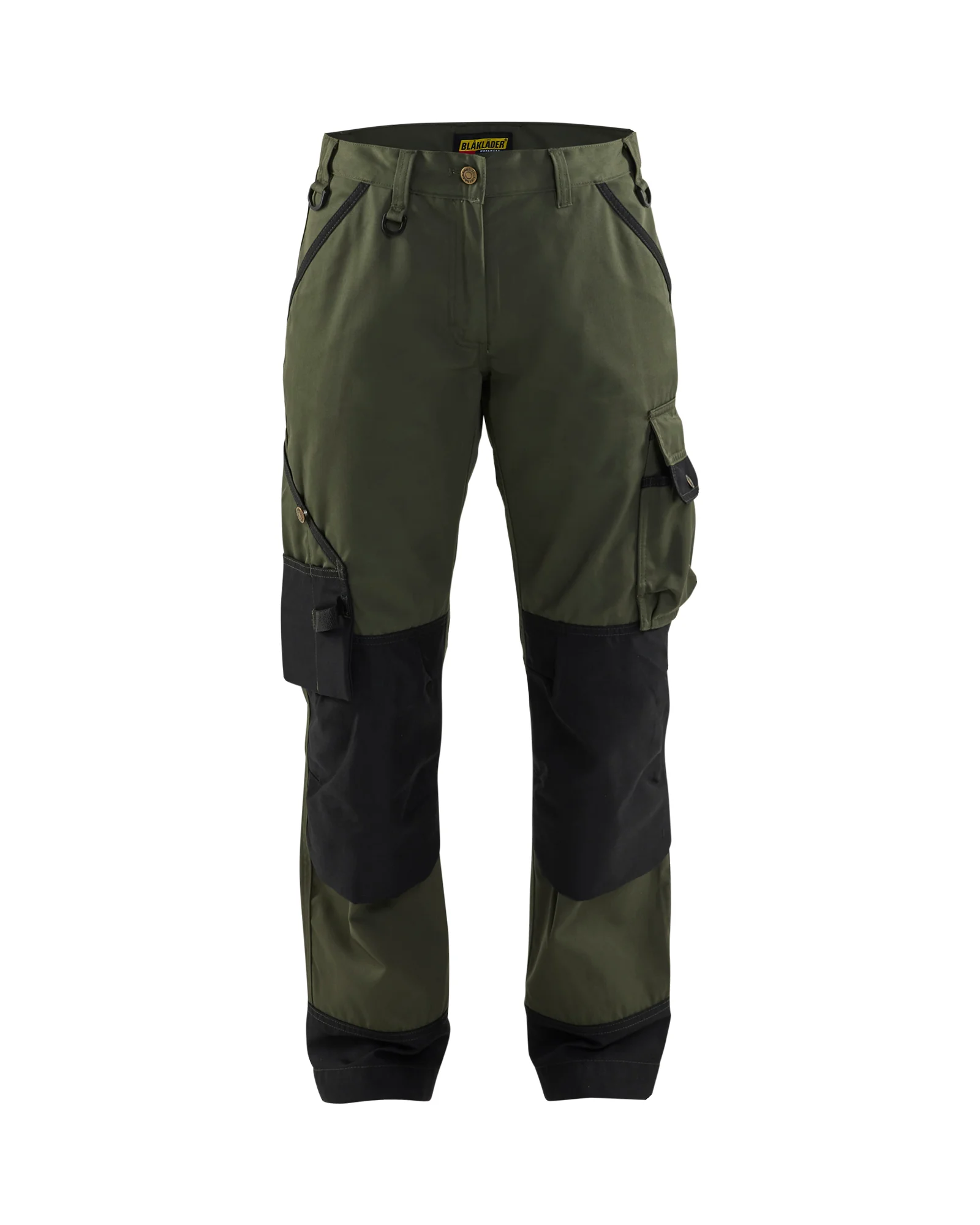 Pantalon paysagiste femme 7154 - Vert armée/Noir image