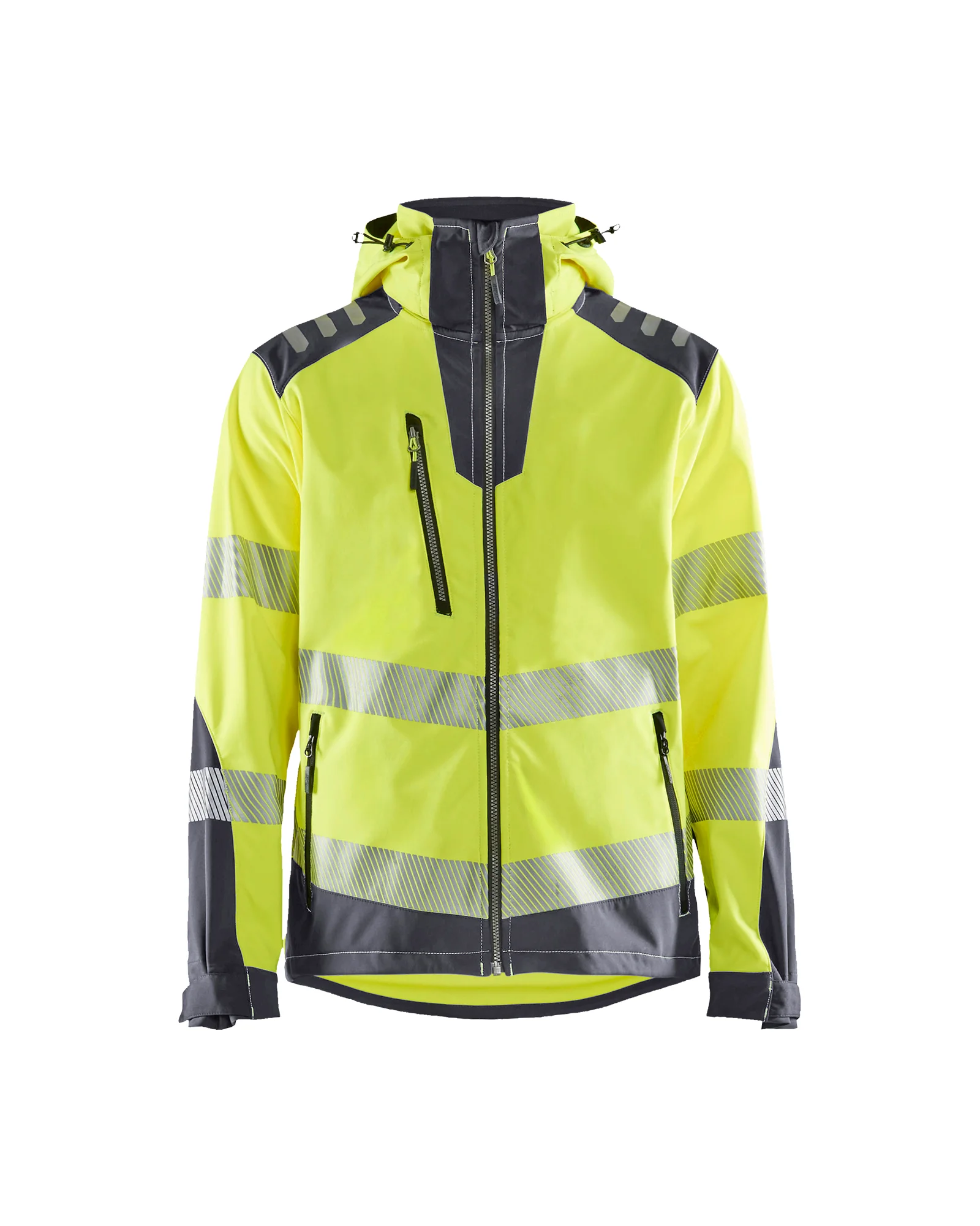Veste de travail softshell haute visibilité 4491 - Jaune fluo/Gris moyen image