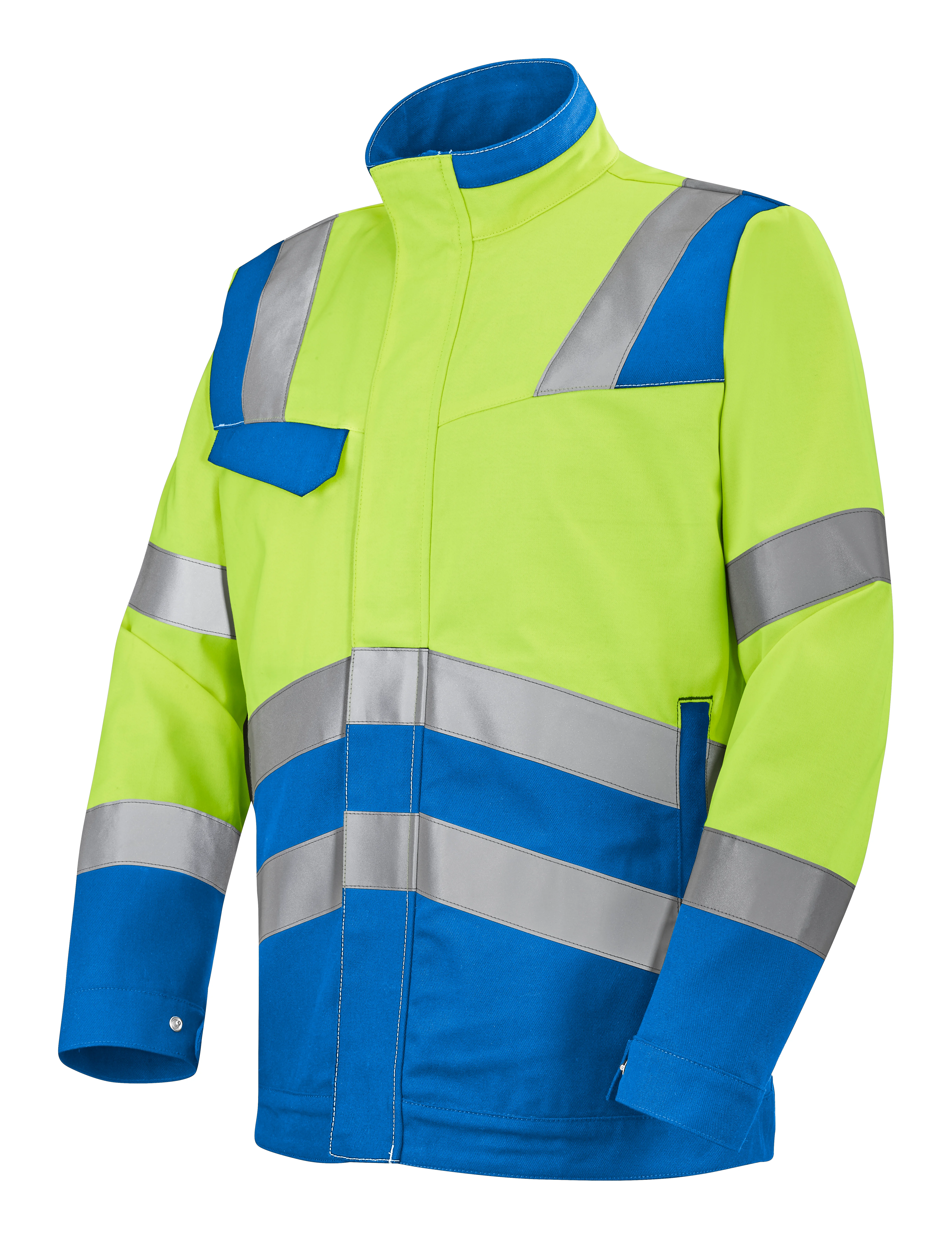 BLOUSON FLUO SAFE XP JAUNE FLUO/BLEU AZUR image