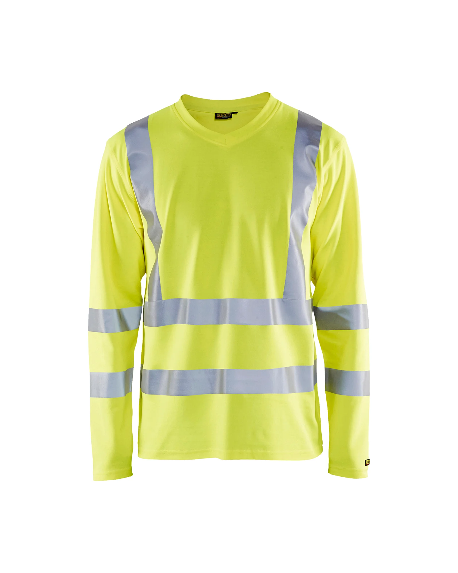 T-shirt de travail manches longues haute visibilité col V anti-UV 3381 - Jaune fluo image