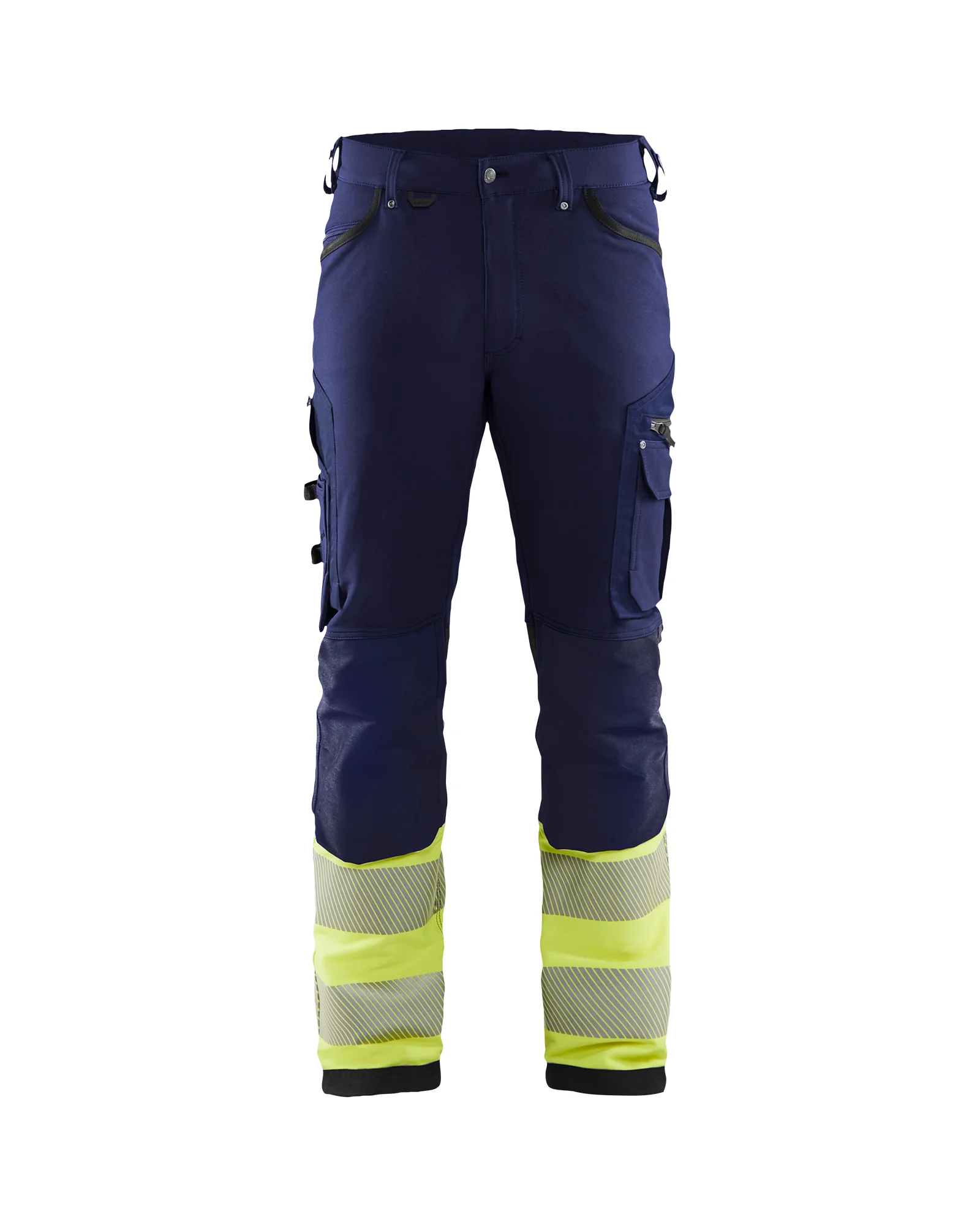 Pantalon de travail stretch haute visibilité classe 1 1193 - Marine/Jaune image