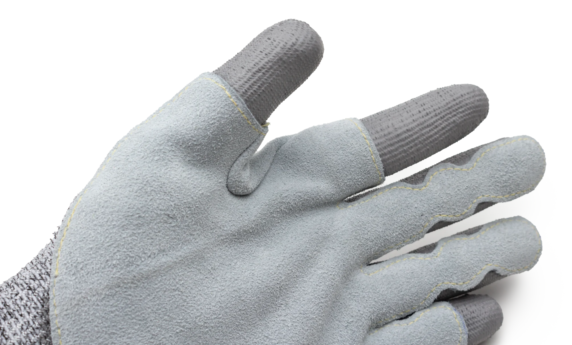 Lot de 10 paires de gants anti-coupure avec patch cuir EUROCUT STRONG P110 CHALEUR - Enduit PU Gris image