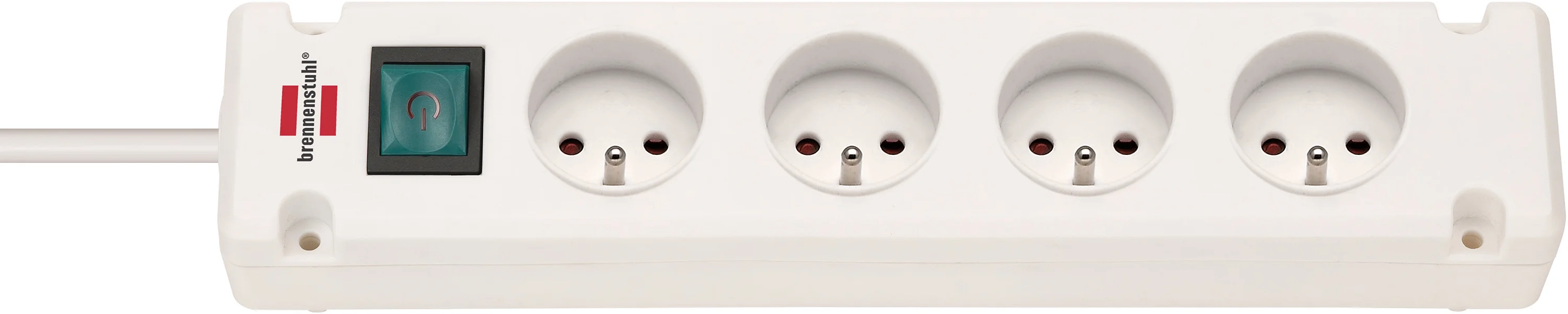 Multiprise Bremounta de courant avec interrupteur 1,5m de câble H05VV-F 3G1,5 - Blanc image