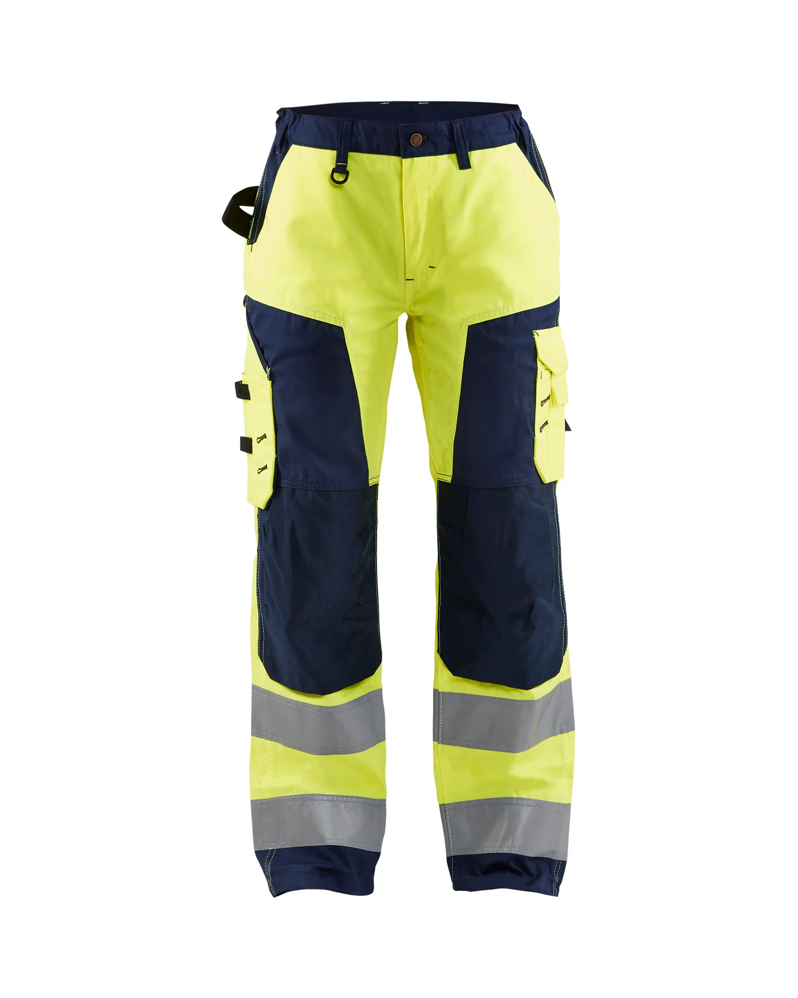 Pantalon de travail haute visibilité femme 7155 - Jaune fluo/Marine image