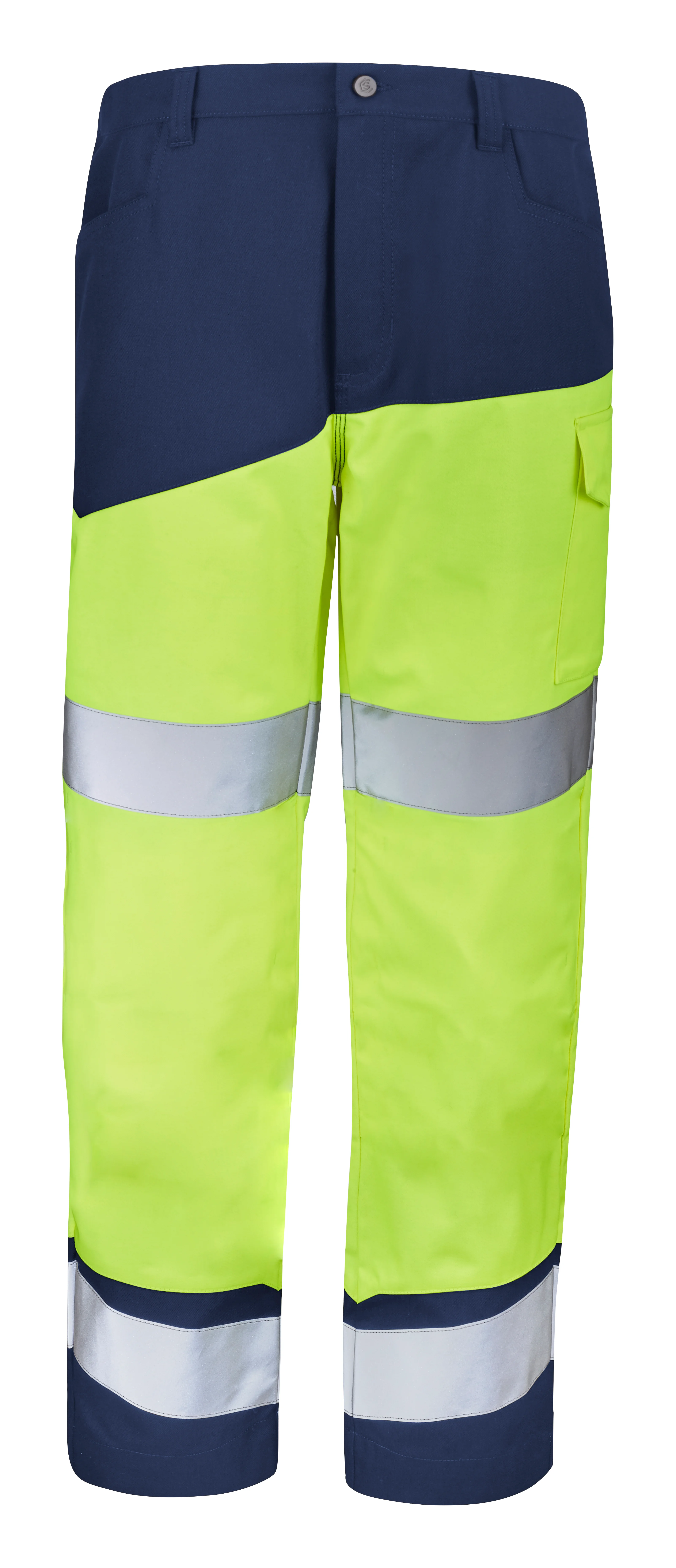 PANTALON FLUO SAFE XP JAUNE FLUO/BLEU MARINE image