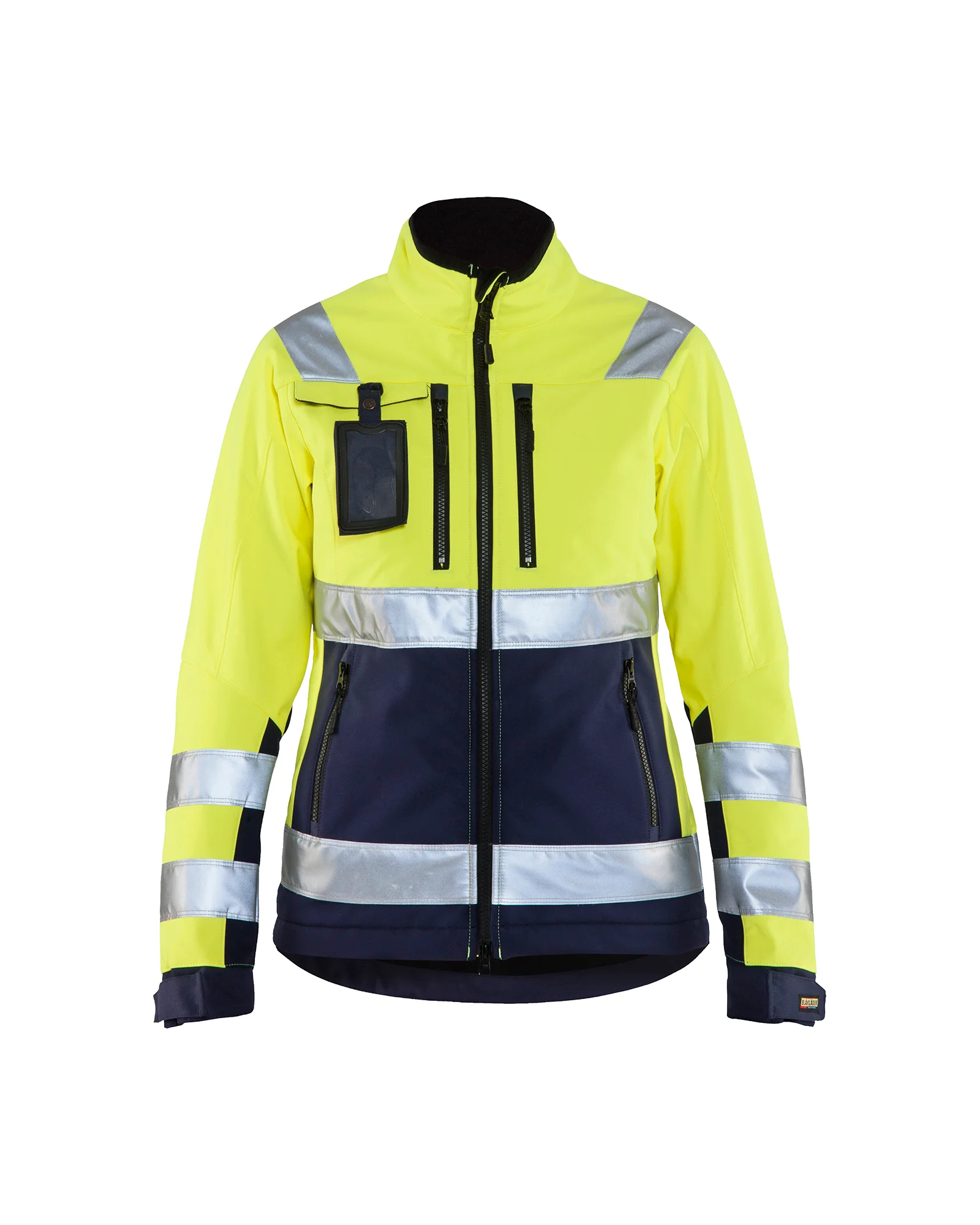 Veste de travail softshell haute visibilité femme 4902 - Jaune fluo/Marine image