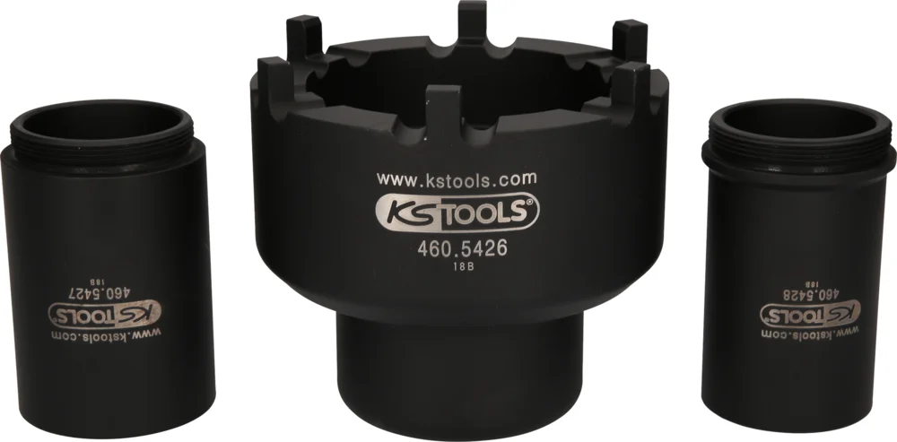 Jeu de douille à 6 ergots Ø 113 mm avec 2 tubes de centrage pour Mercedes, 3 pcs image