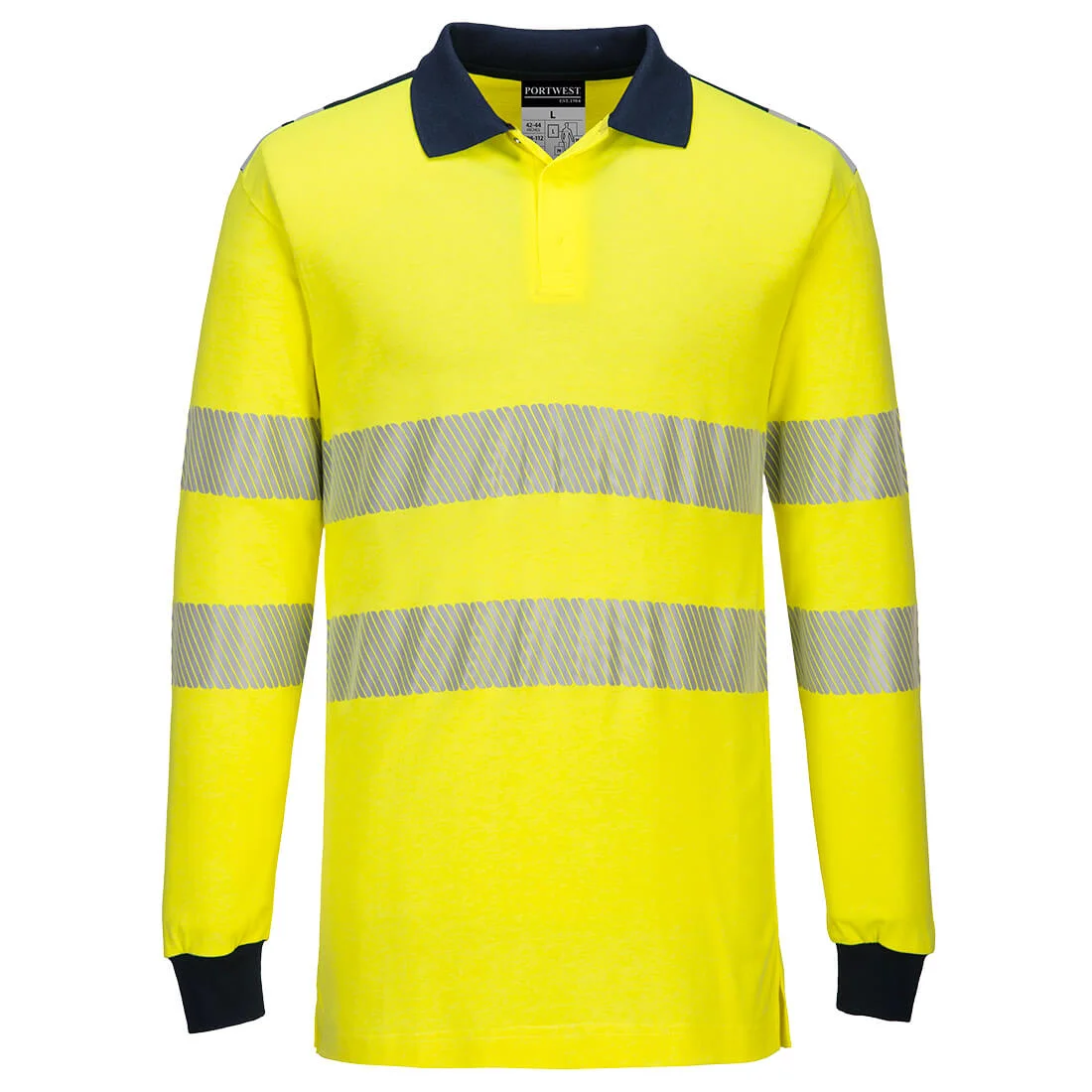 Polo Haute Visibilité Ignifugé Jaune/Marine image