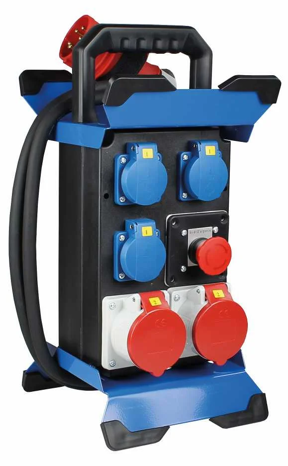 COFFRET DE CHANTIER STECKY 11kW 3 PRISES NF 2P+T / 2 PRISES CEI 3PNT/16A/400V IP44 image