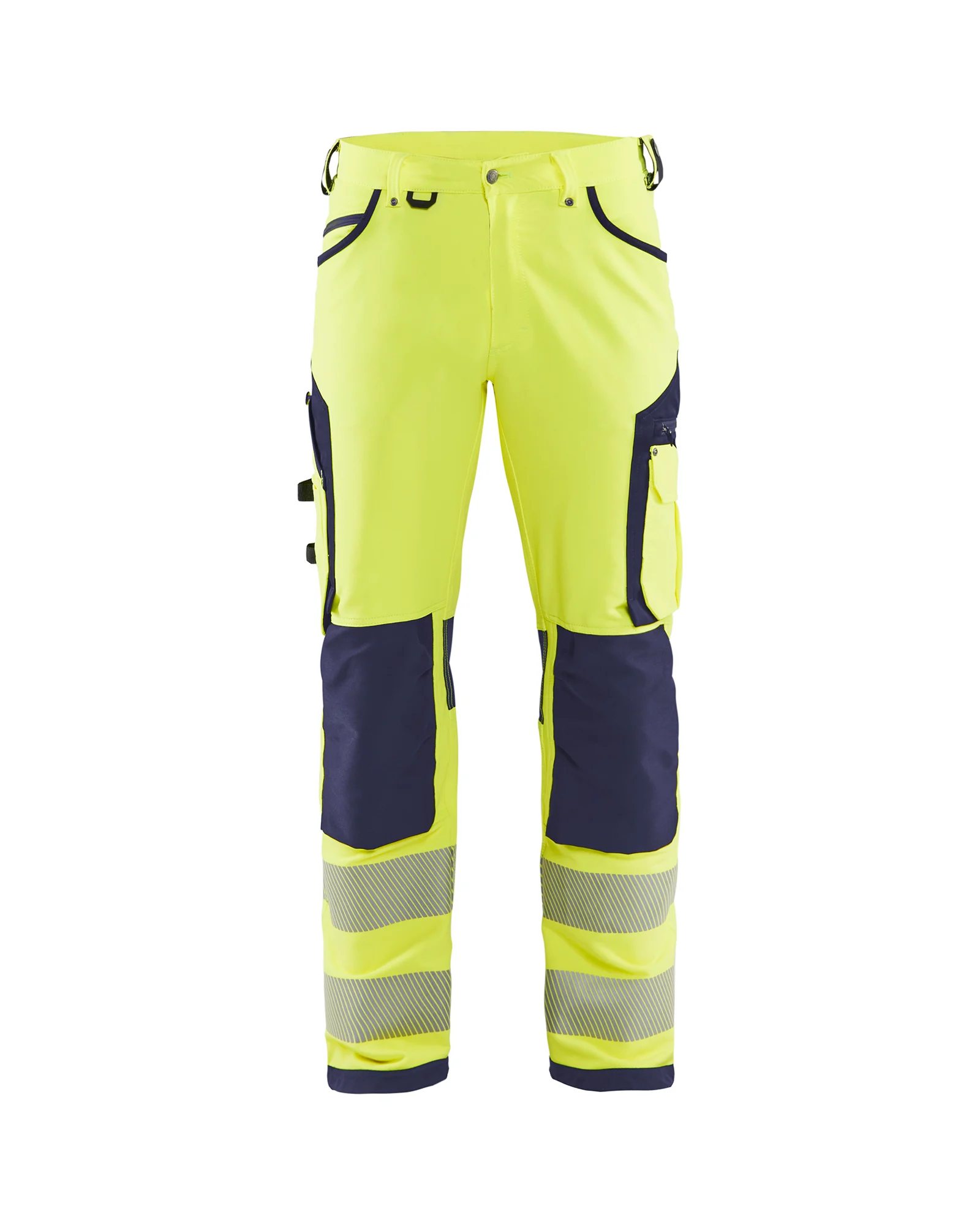 Pantalon de travail stretch haute visibilité 4D 1197 - Marine/Jaune image