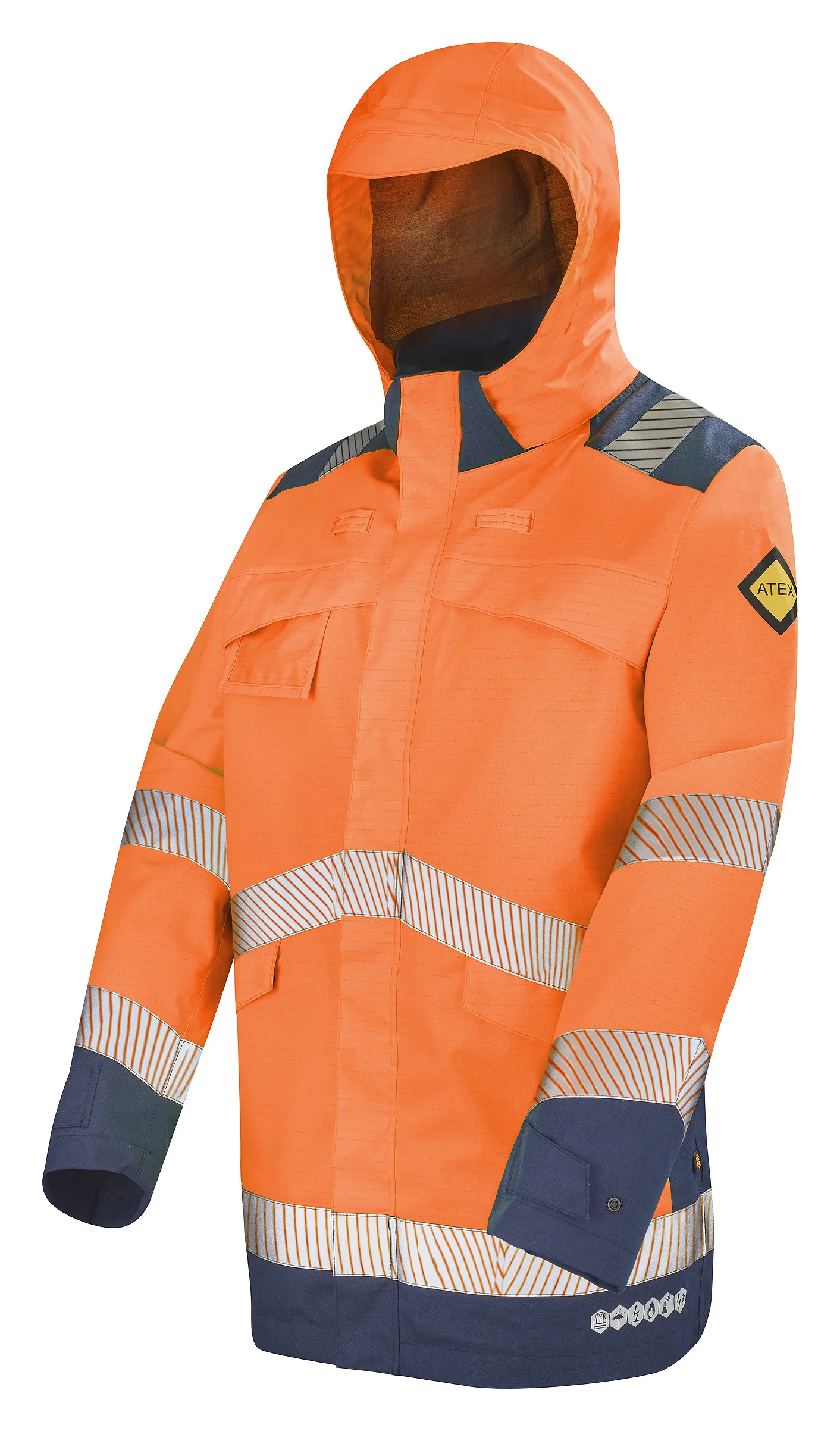 PARKA IONE ORANGE FLUO/NAVY image