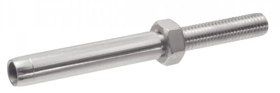 Embout fileté à sertir - Pas à gauche - Petit modèle - Inox A4 image