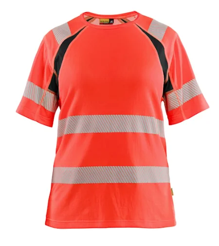 T-shirt de travail haute visibilité femme 3503 - Rouge/Noir image