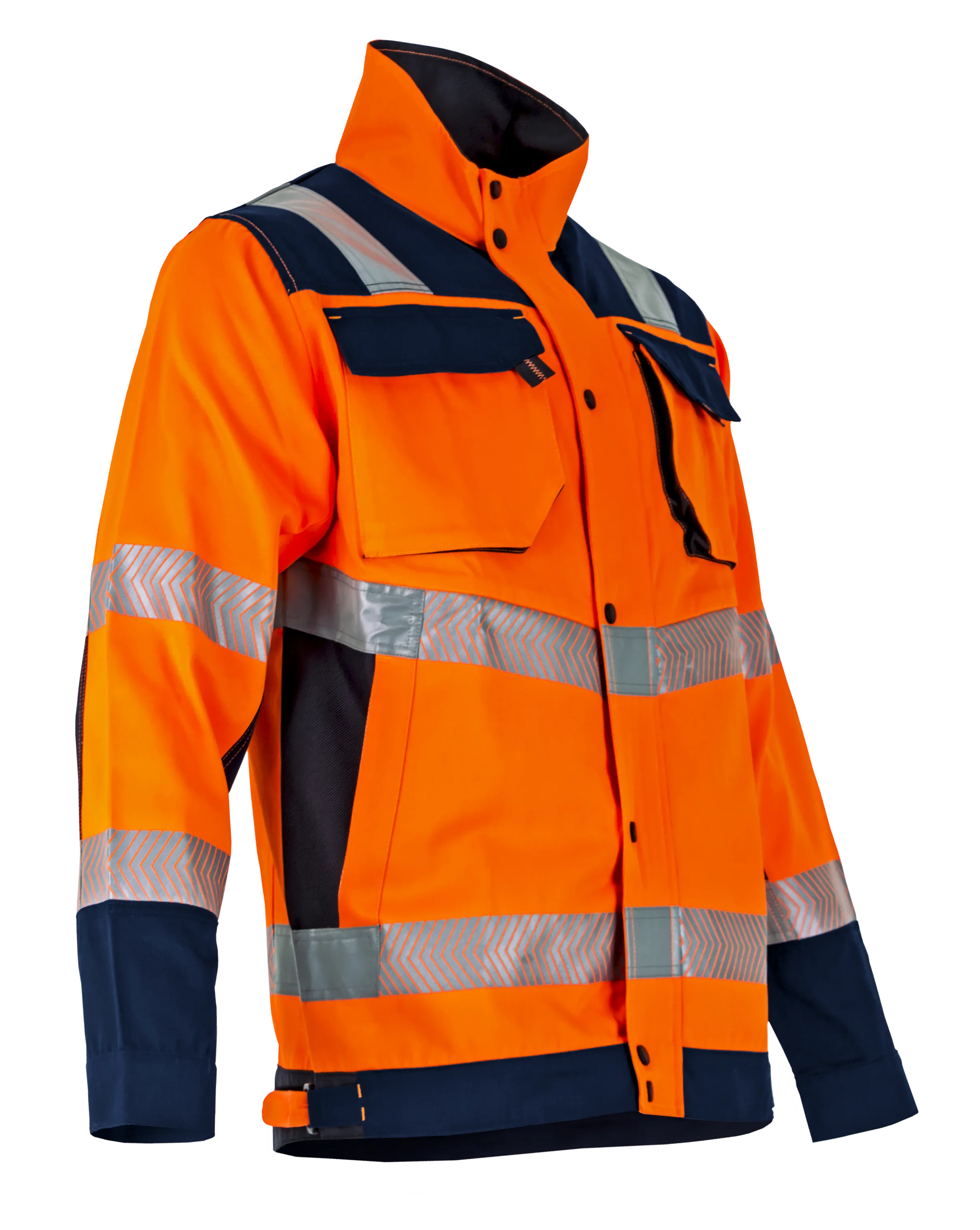 Veste de travail AUTHENTIC HV AMPOULE - MARINE/ORANGE FLUO image