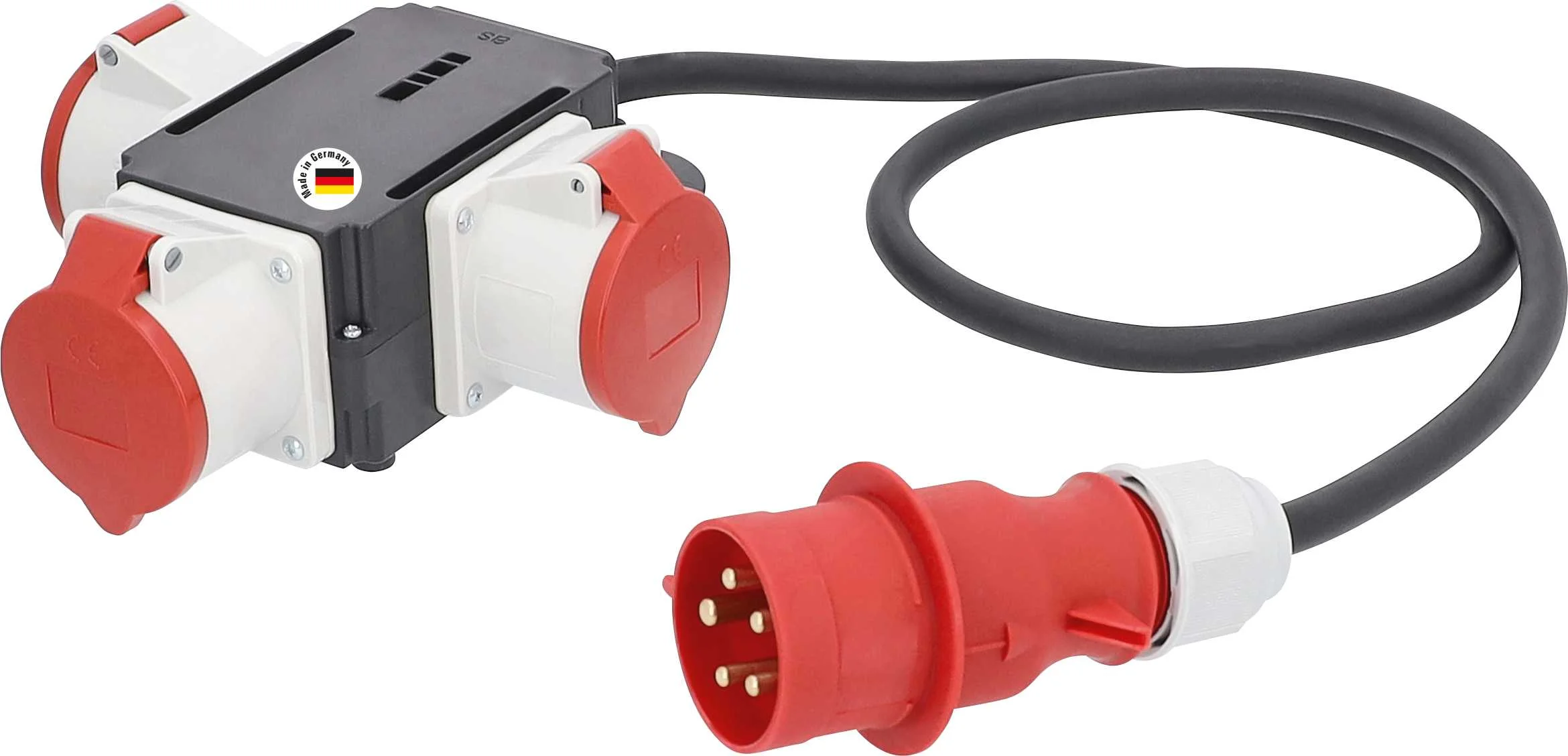 DISTRIBUTEUR MIXO 22kW 400V / 32A  - CABLE H07RN-F 5G4 - 3 PRISES CEI 3PNT/32A/400V - 1,5M image