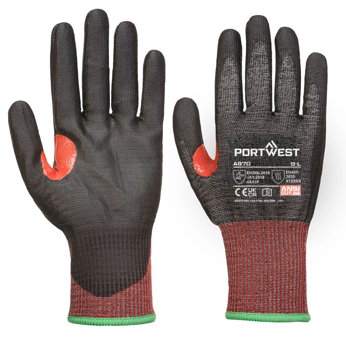 Gants CS anti-coupure F en PU J13 Noir image