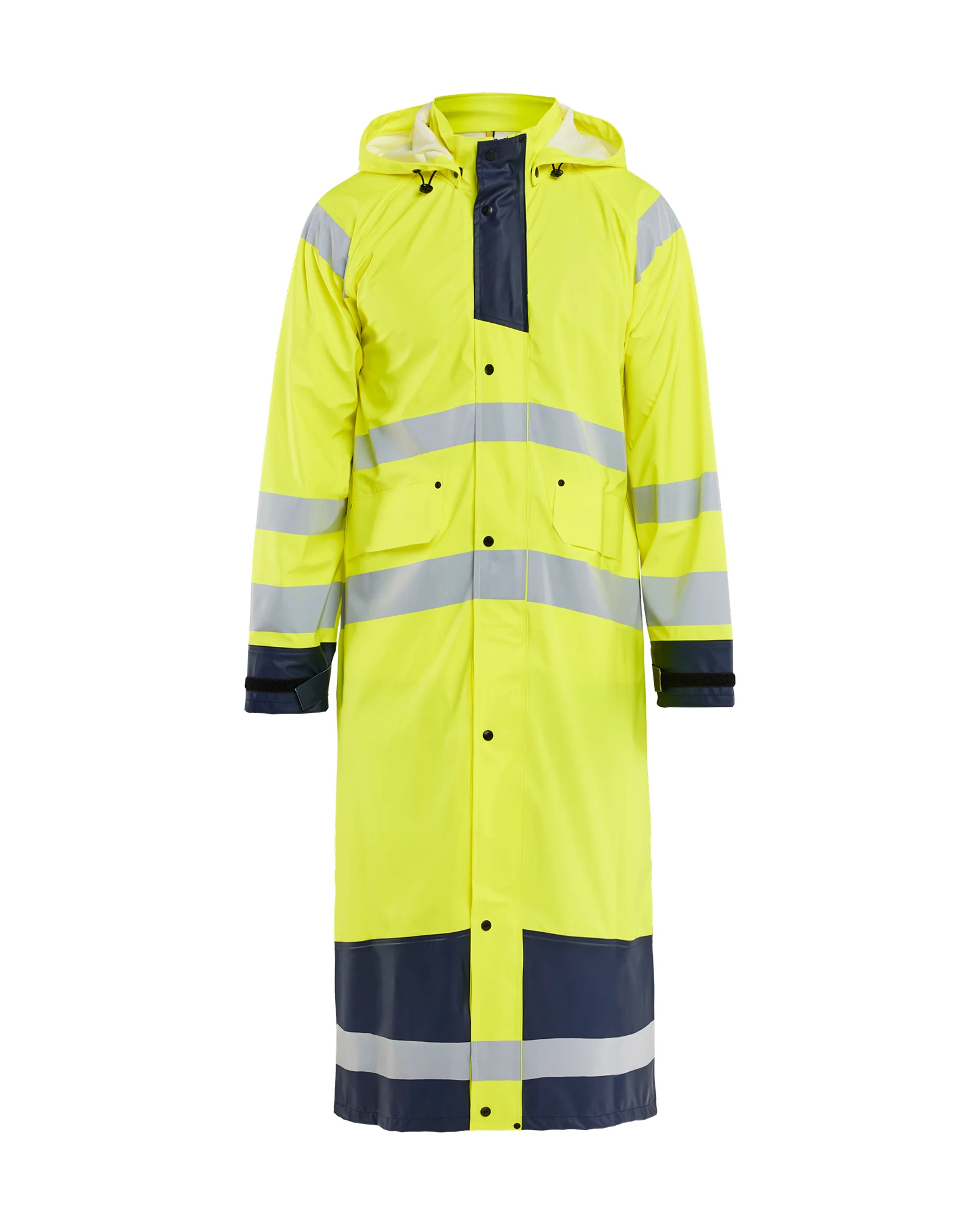 Manteau de pluie haute visibilité niveau 1 4325 - Jaune fluo/Marine image