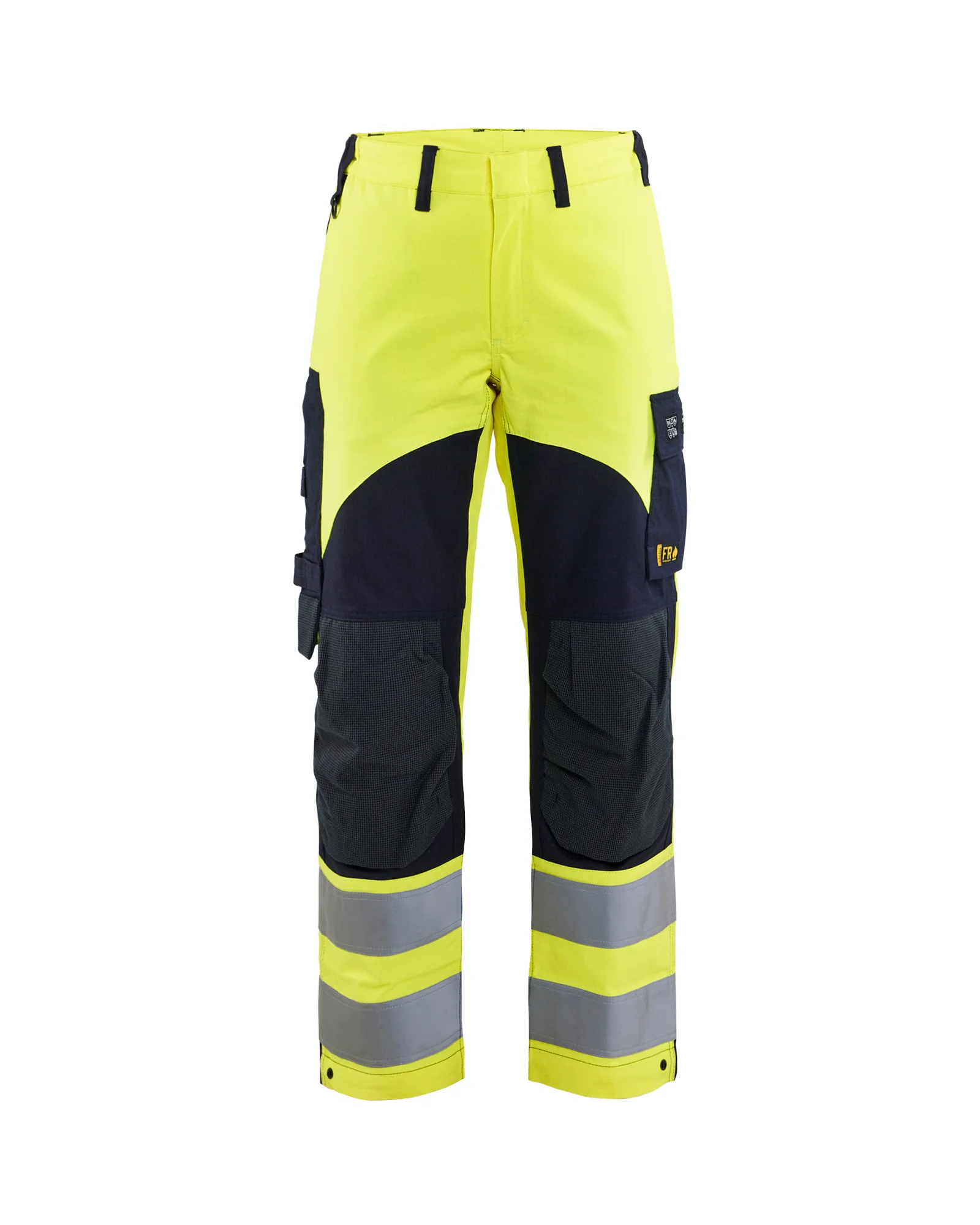Pantalon de travail multinormes inhérent femme 7189 - Jaune fluo/Marine image