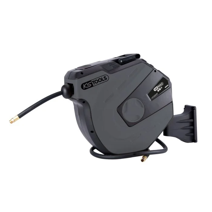 Enrouleur air et eau 1/2" avec tuyau Ø13 mm, raccord 3/8" - 15m Gris image