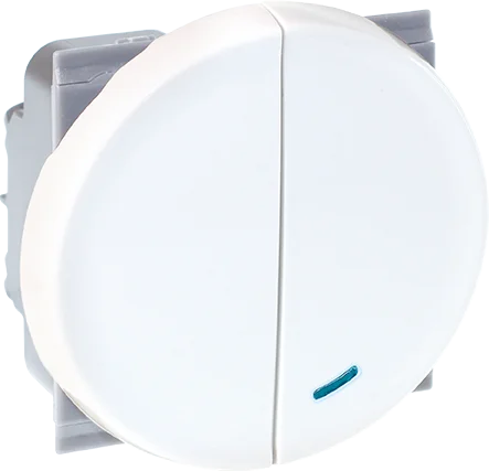 Interrupteur va et vient lumineux + bouton poussoir - COMETE image