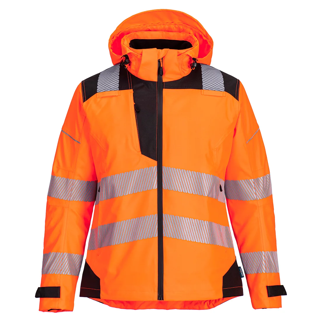 Veste de pluie femme haute visibilité PW3 Orange/Noir image