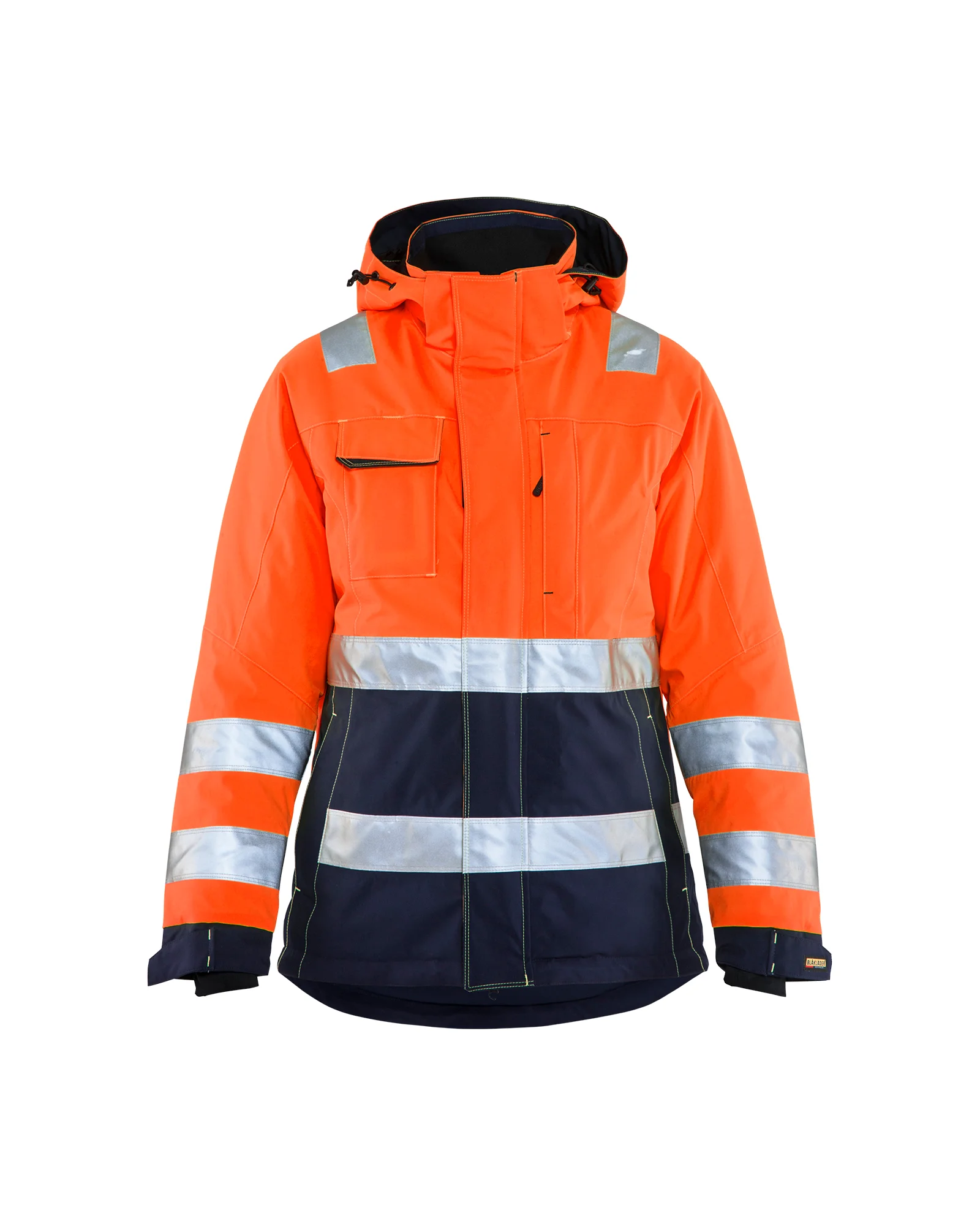 Veste de travail doublée haute visibilité femme 4872 - Orange fluo/Marine image