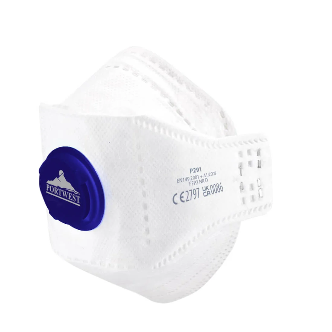 Boite de 10 masques pliable plat EAGLE FFP2 à valve Dolomite Blanc image