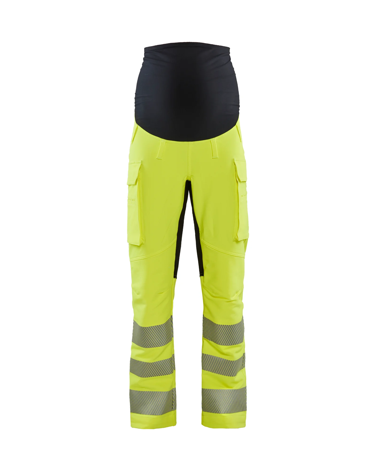 Pantalon de grossesse haute visibilité stretch 4D 7100 - Jaune fluo/Noir image