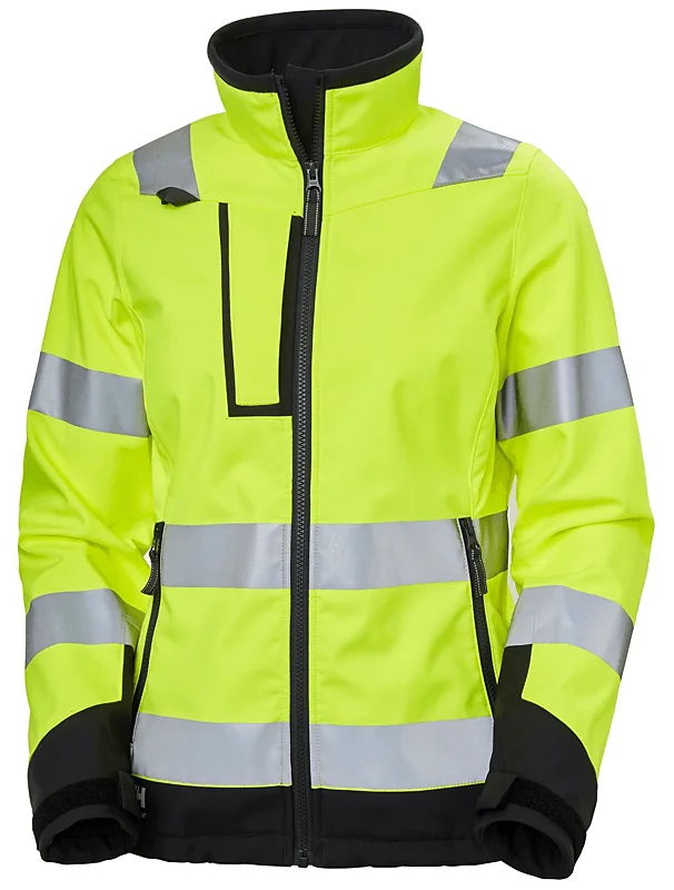 Veste de travail softshell zippée haute visibilité femme ALNA 2.0 - Jaune image