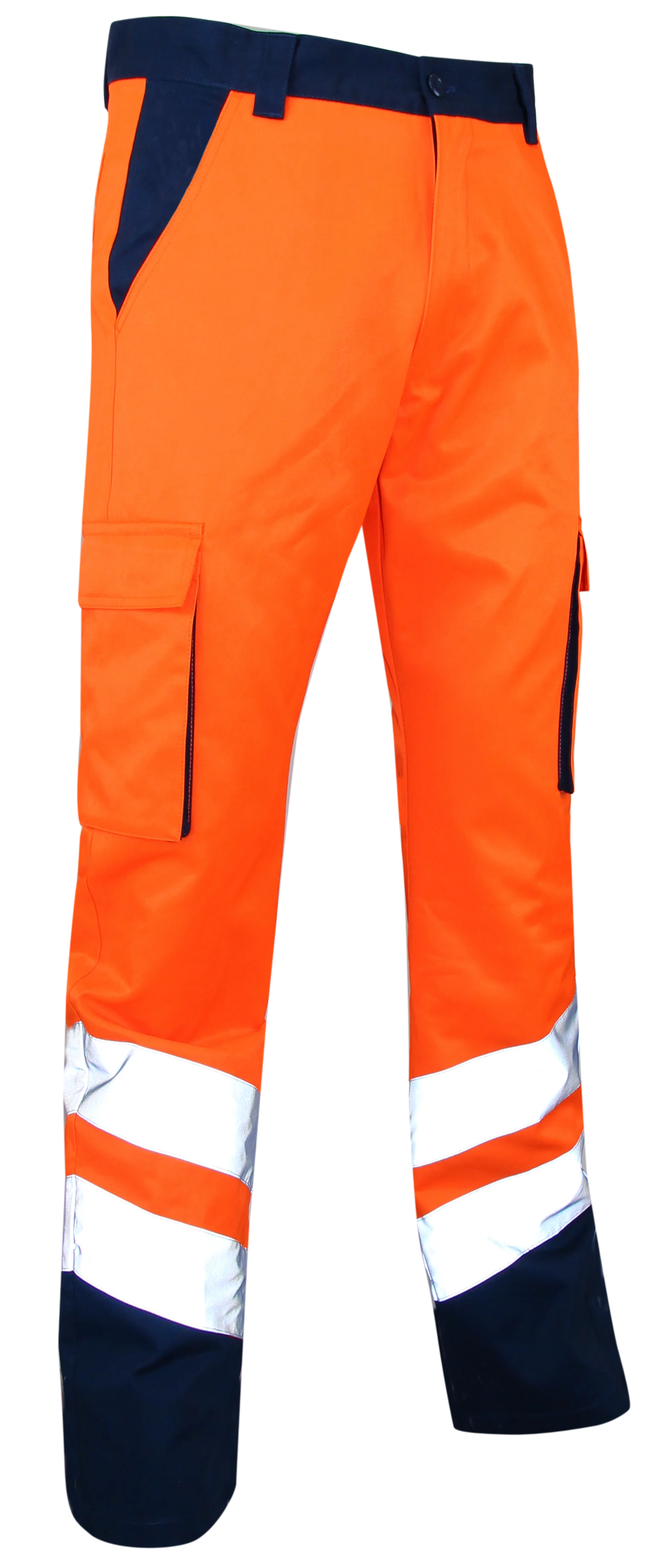 Pantalon de travail BALISE HV - ORANGE FLUO/BLEU NUIT image