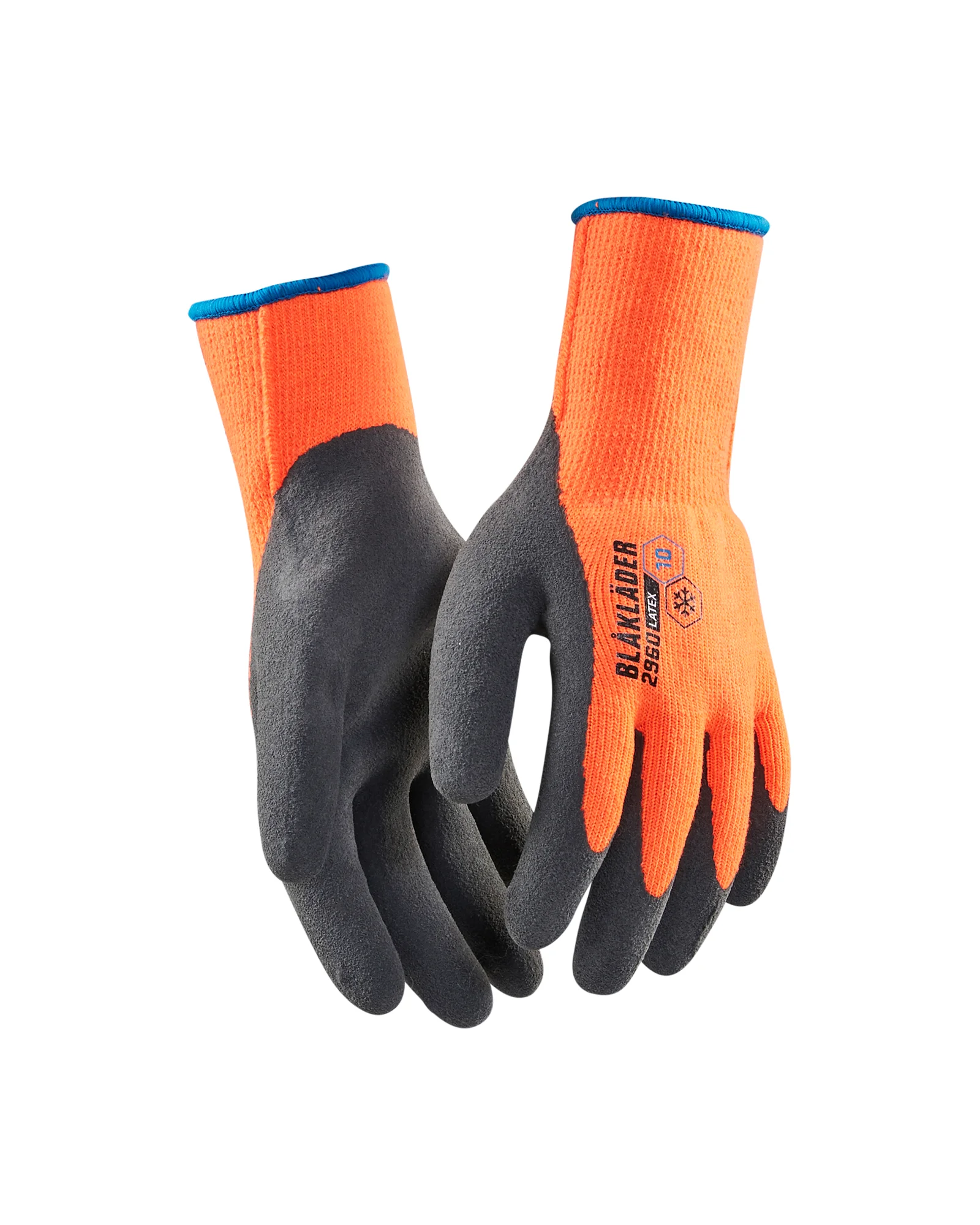 Lot de 6 paires - Gants artisan doublés latex trempé 2960 - Orange fluo image