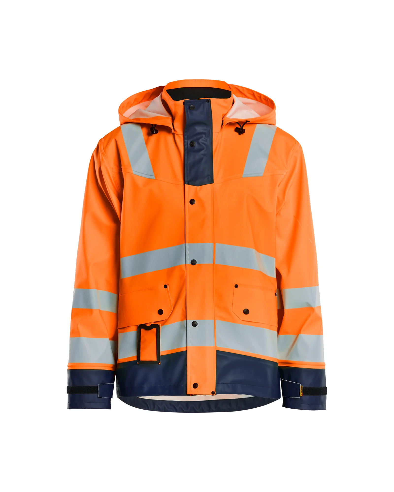 Veste de pluie haute visibilité Niveau 2 4302 - Orange fluo/Marine image