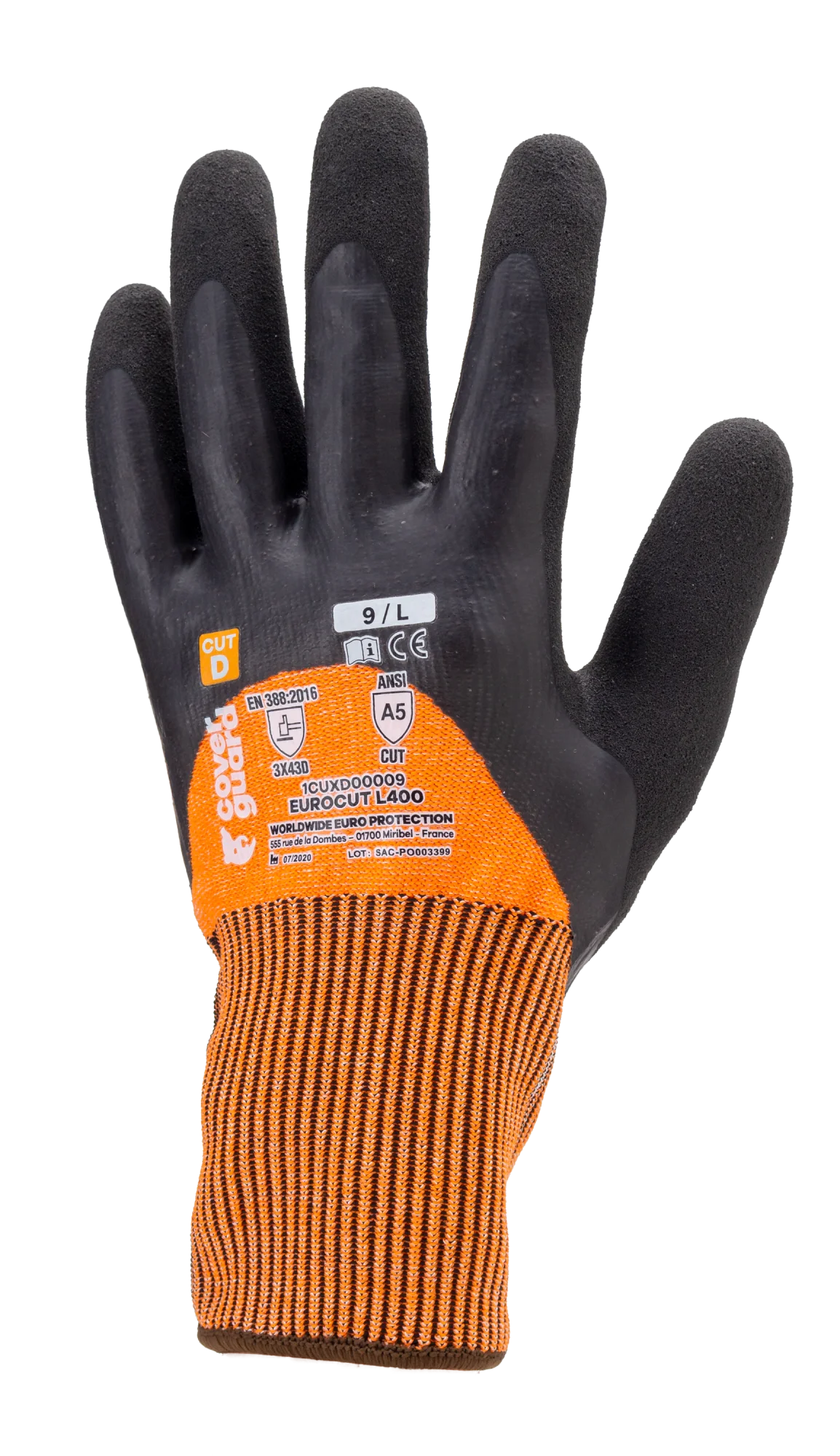 Lot de 5 - Gants anti-coupure EUROCUT LATEX DOUBLE ENDUCTION image