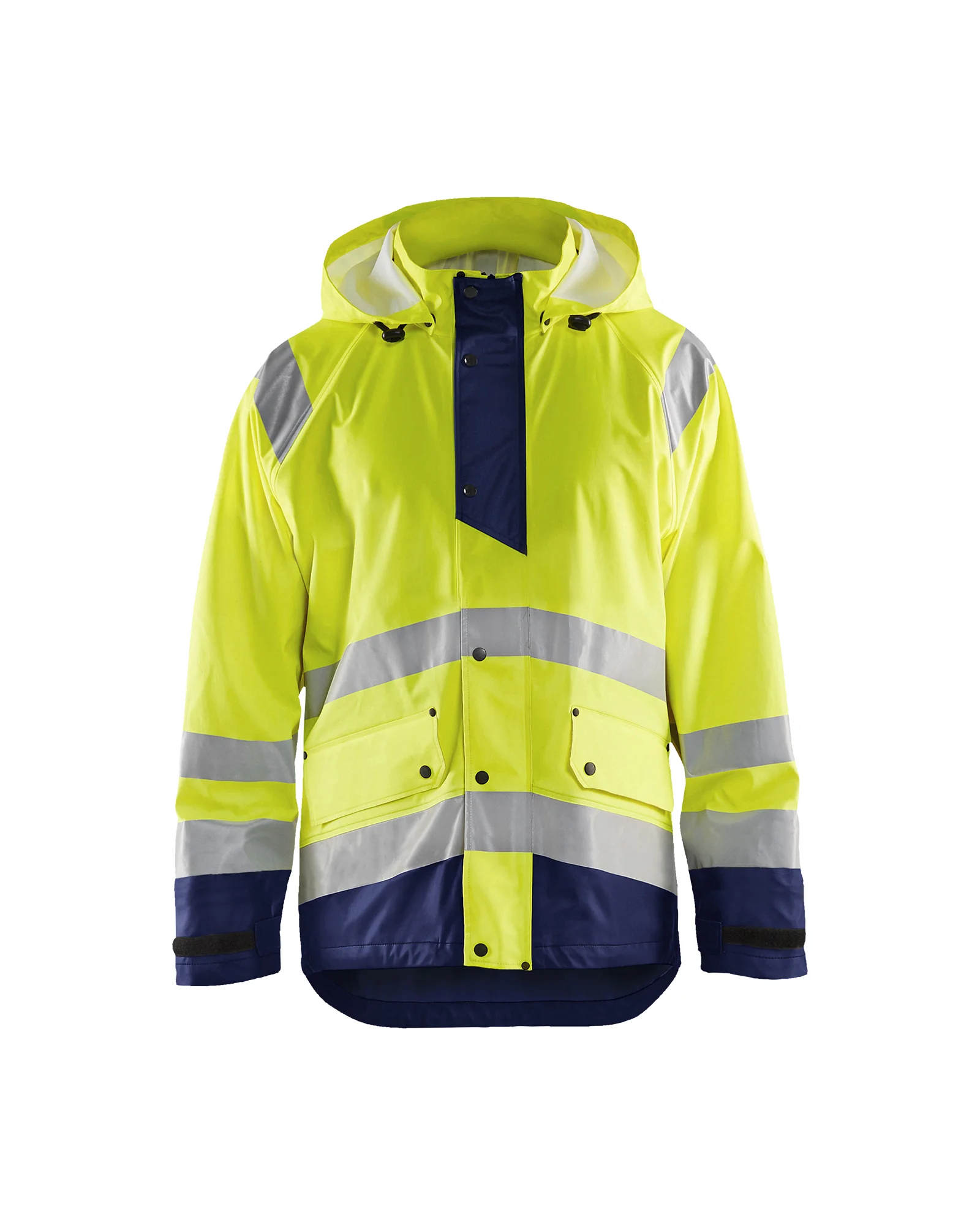 Veste de pluie haute visibilité niveau 1 4323 - Jaune fluo/Marine image
