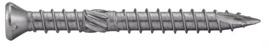 Vis terrasse tête fraisée réduite six lobes - Double filet - Inox A2 image