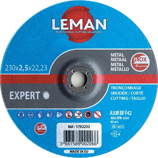 Boite de 25 disques à tronçonner déporté métal Inox Expert image