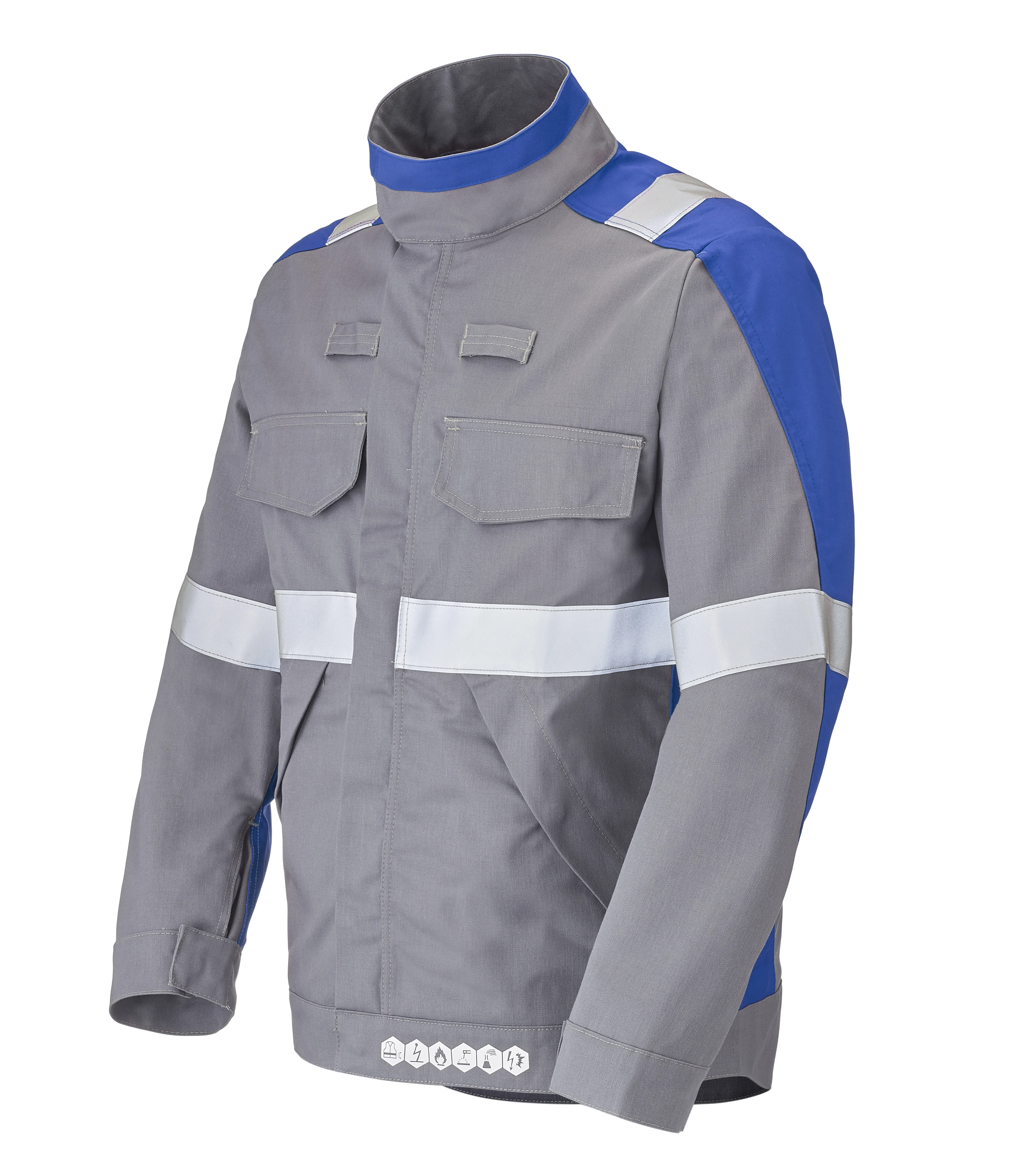 BLOUSON CAPURATA GRIS ACIER/BLEU BUGATTI image