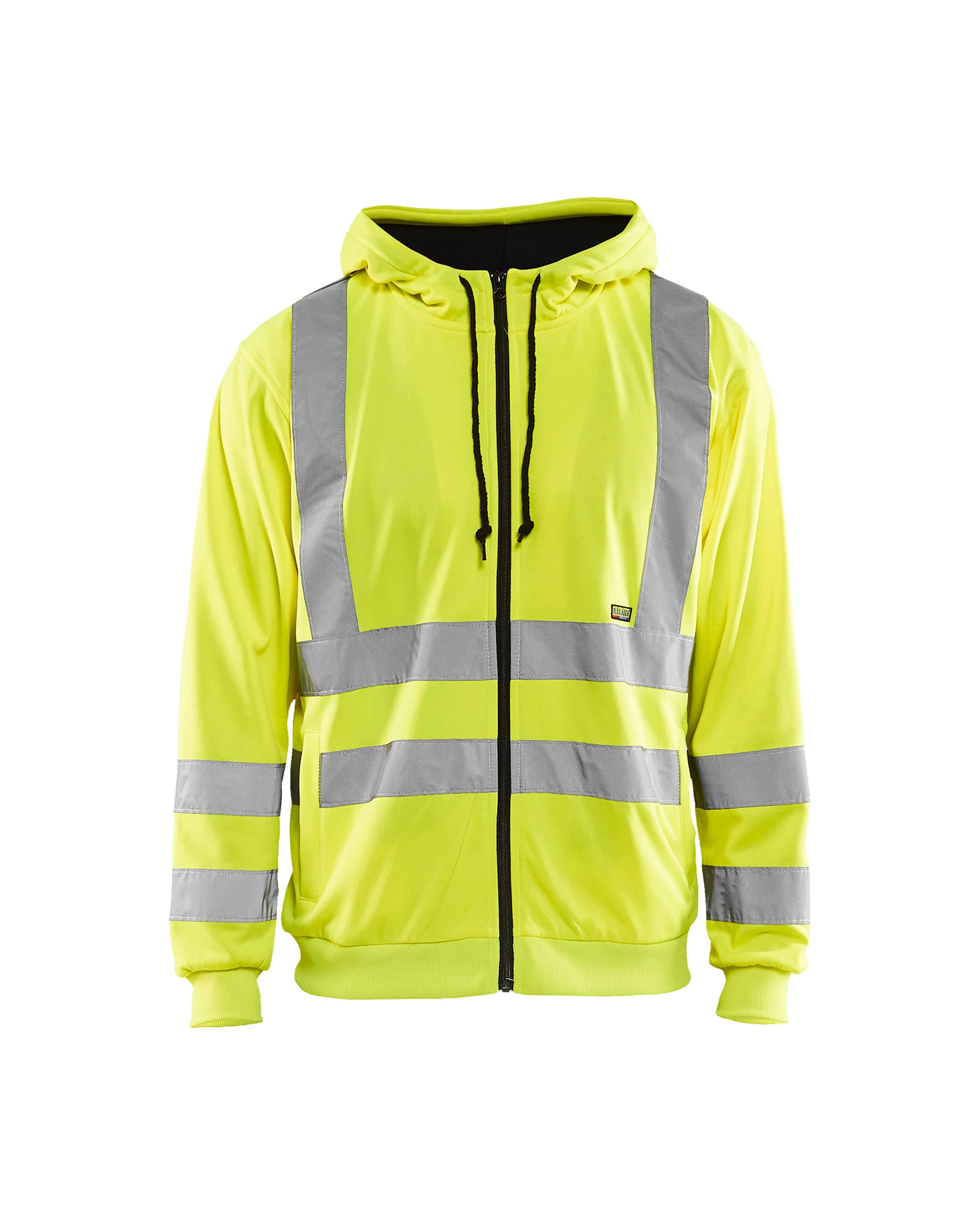 Sweat de travail zippé à capuche haute visibilité 3346 - Jaune fluo image