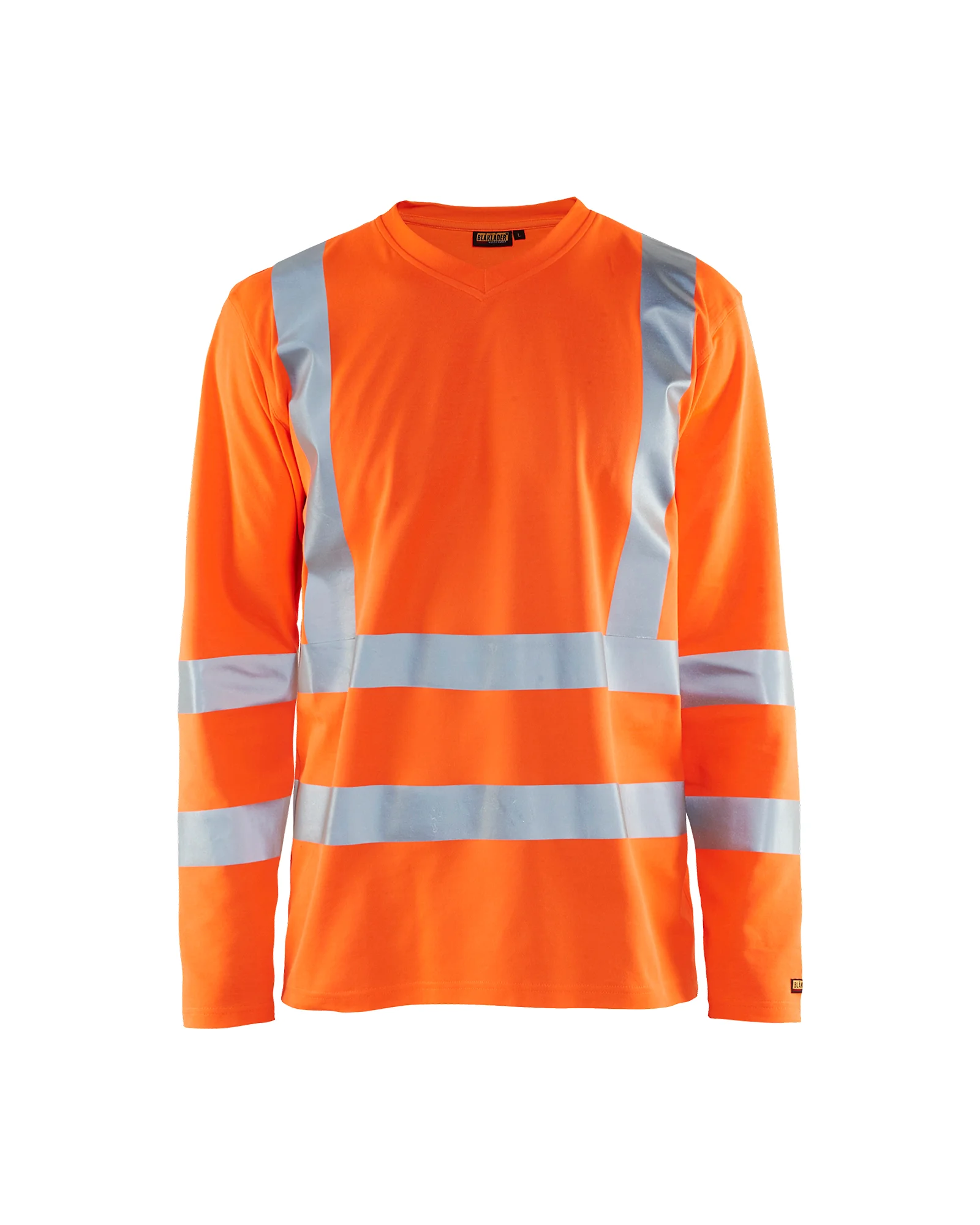T-shirt de travail manches longues haute visibilité col V anti-UV 3381 - Orange fluo image