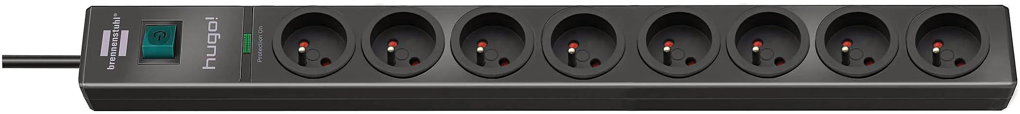 Multiprise de courant avec parasurtenseur HUGO! 2m de câble H05VV-F 3G1,5 image